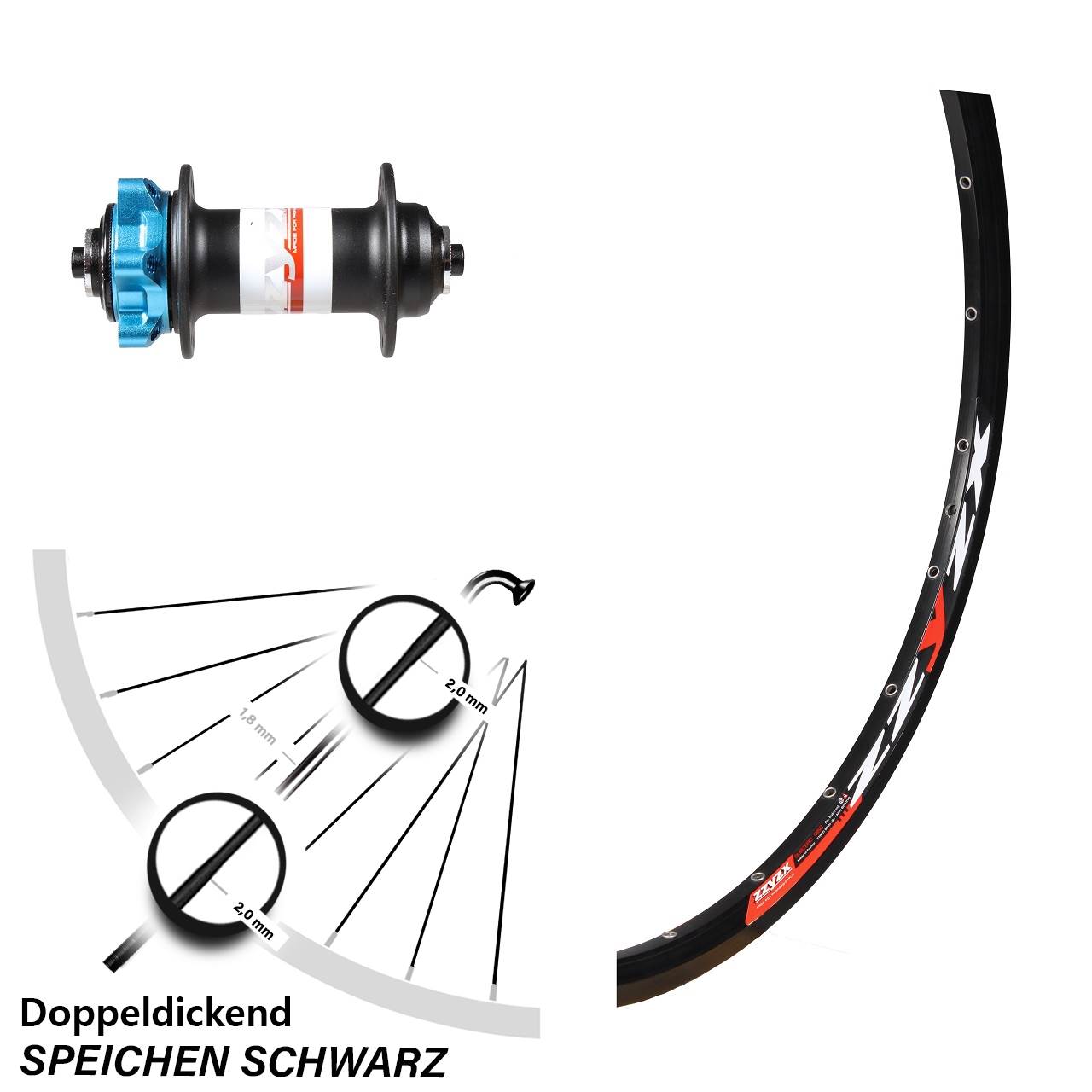 Mach1 Formula ZZYZX CL-91 26 Zoll Disc Laufrad für Schnellspanner
