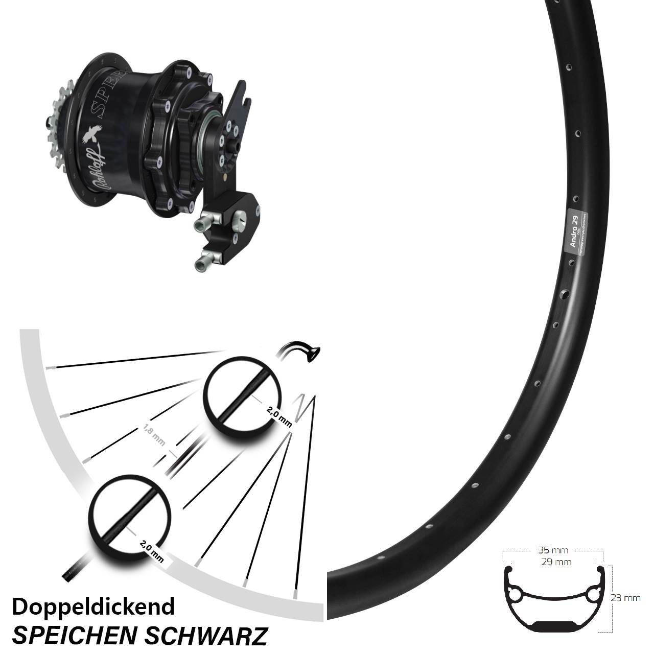 Ryde Andra 29 Zoll Rohloff Speedhub CC DB OEM2 Tandem