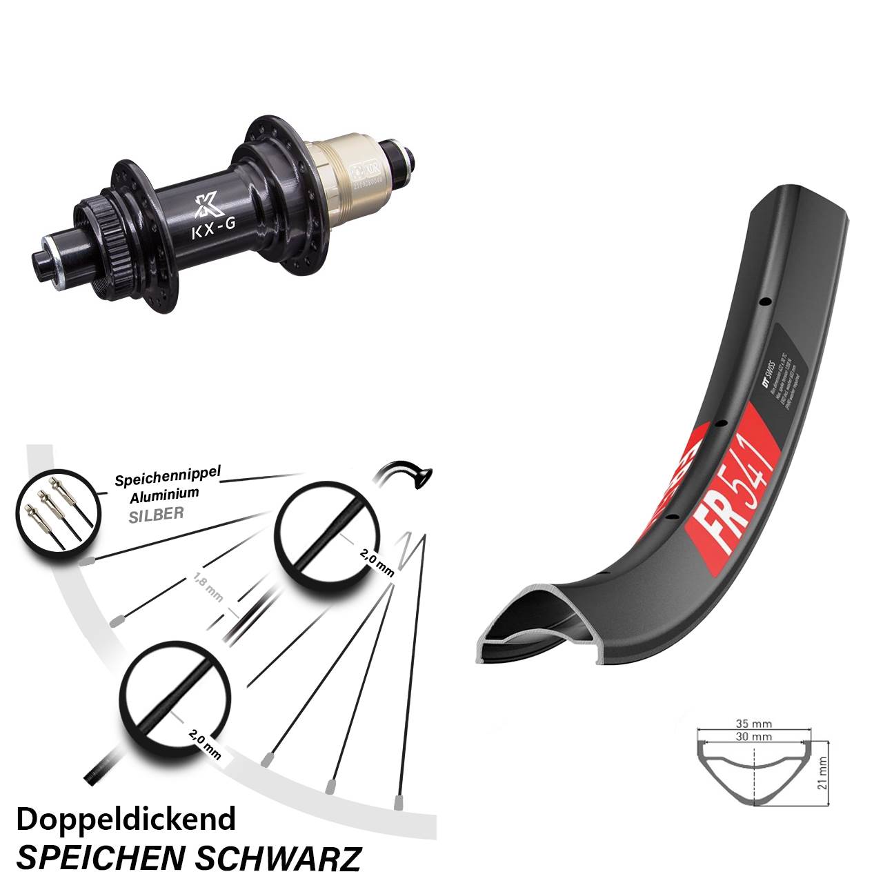 Disc Laufrad 29 Zoll DT Swiss FR541 KX-G XD-R QR