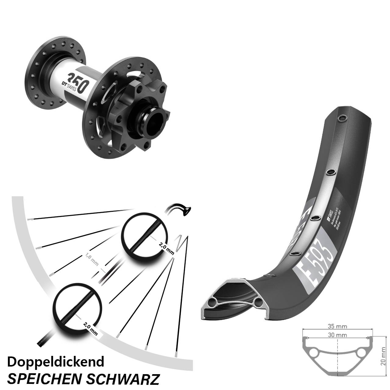 Boost Disc Laufrad 15x110 29 Zoll DT Swiss E 593-350