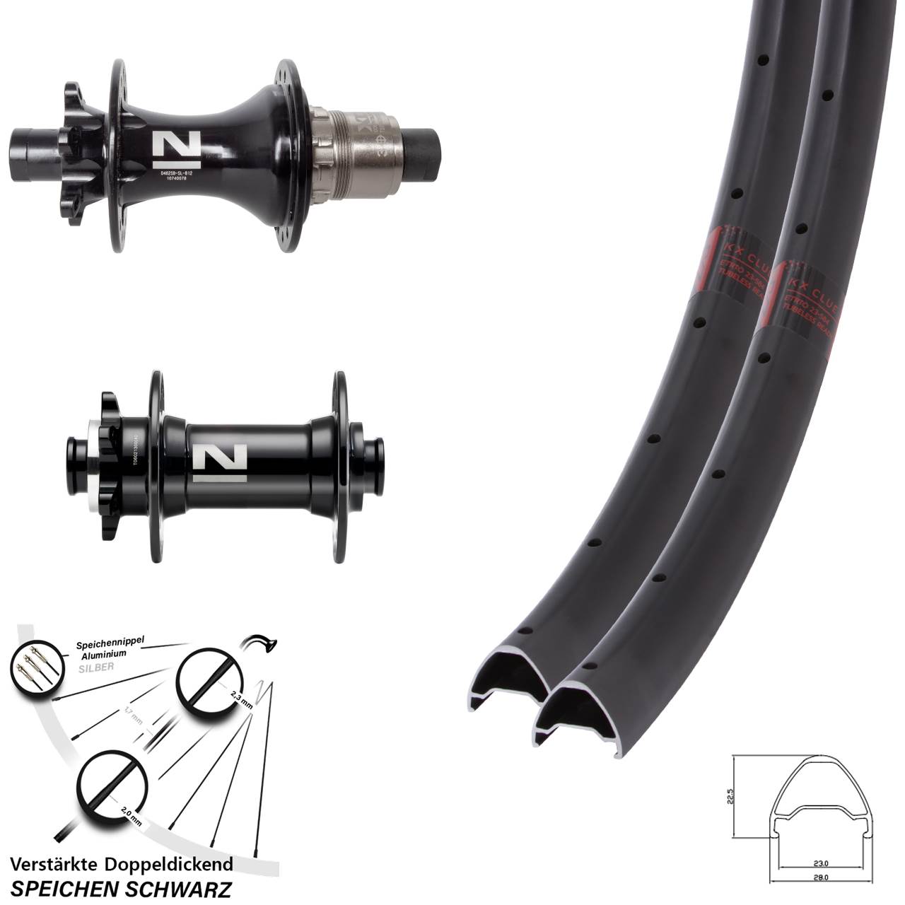650B KX Clue Novatec D041SB D462 Disc Laufradsatz 15x110 12x148 XD