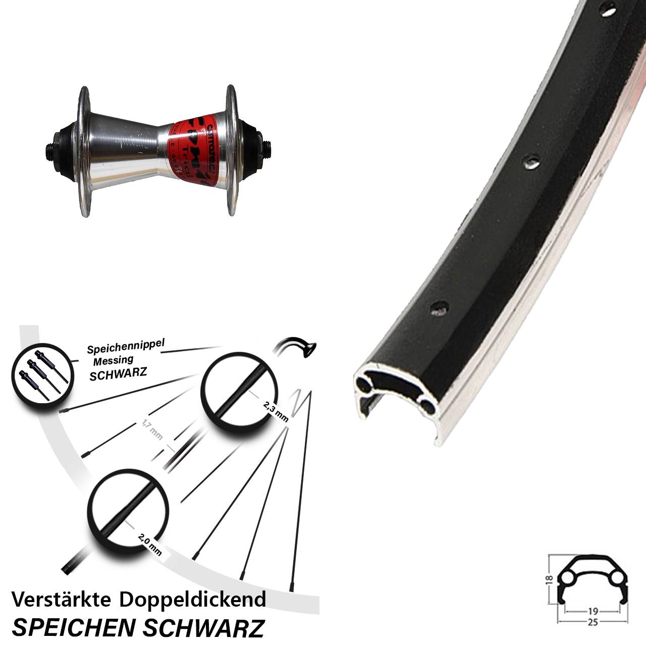 Schürmann YAK 19 Formula Conic 20 Zoll Vorderrad QR