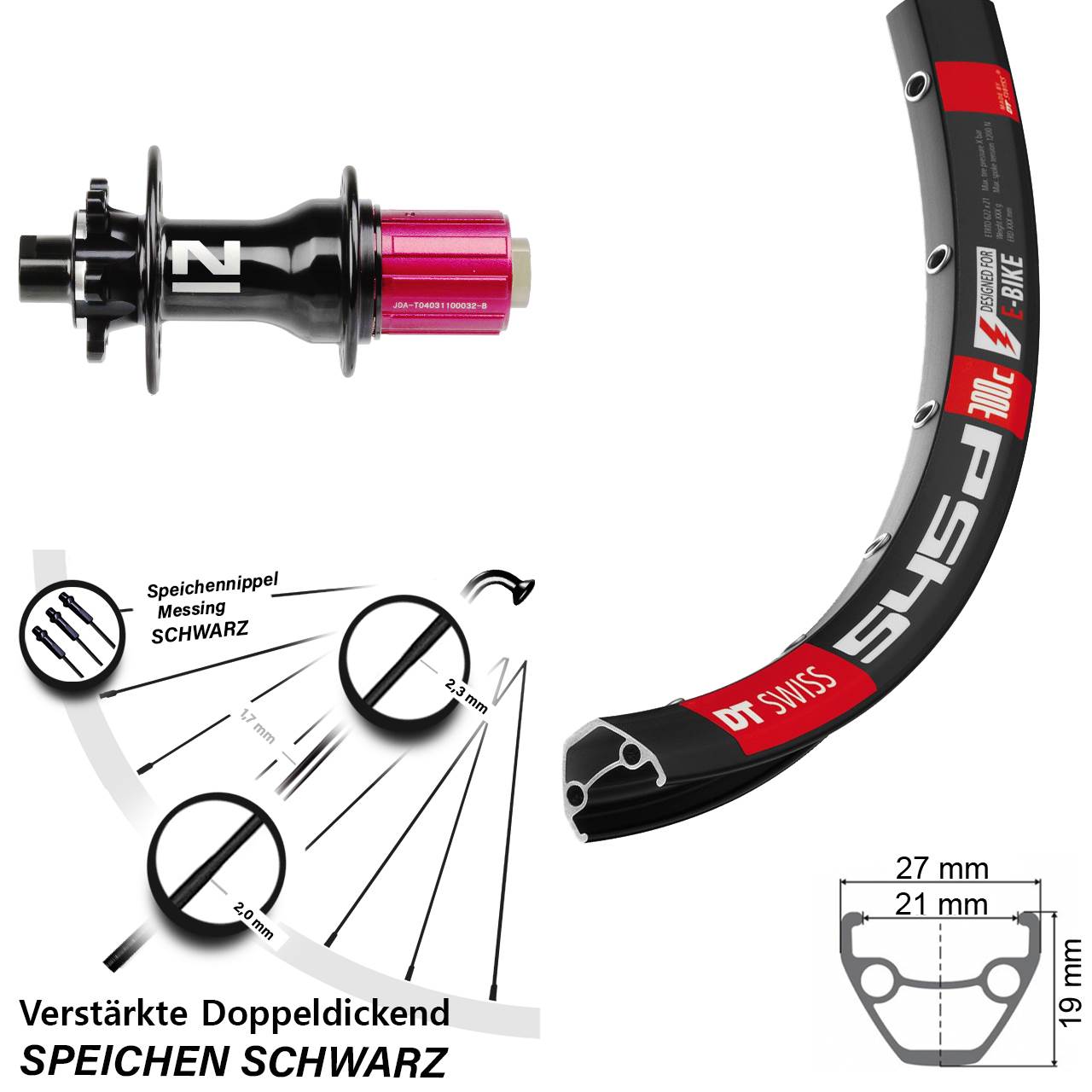 Disc Laufrad 28 Zoll DT Swiss 545d Novatec Superlight 8-12 fach 12x142