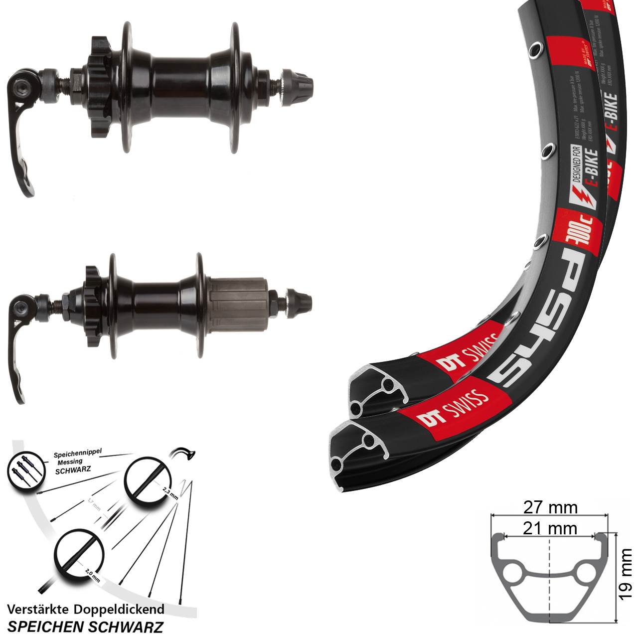 Disc Laufradsatz 26 Zoll DT Swiss 545 Novatec 8-11 fach HG QR