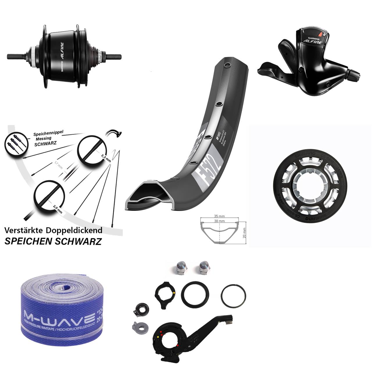 DT Swiss F572 Hinterrad Shimano Alfine 8 Gang Disc 29 Zoll