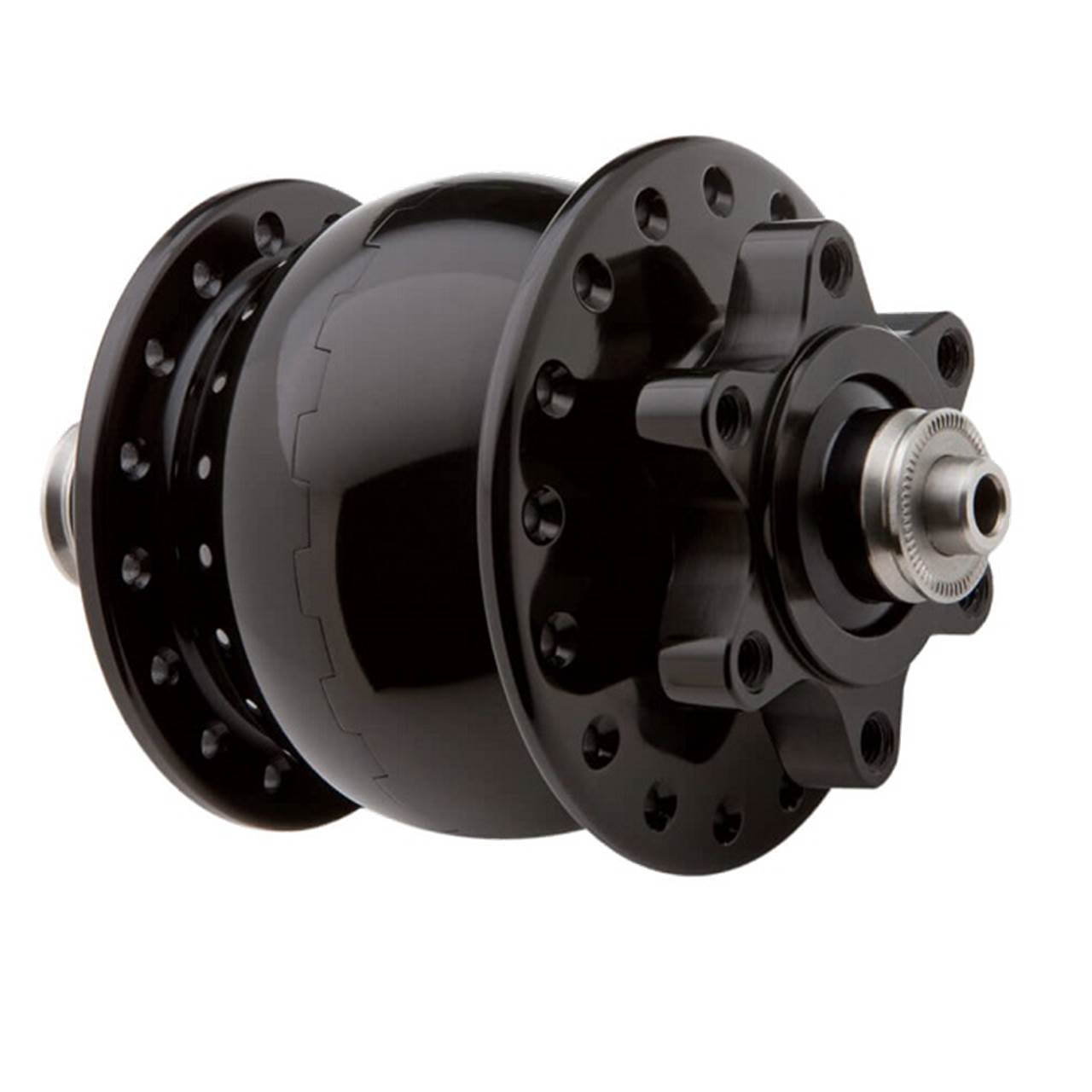 Son 28 Nabendynamo Disc 6-Loch Hohlachse schwarz eloxiert