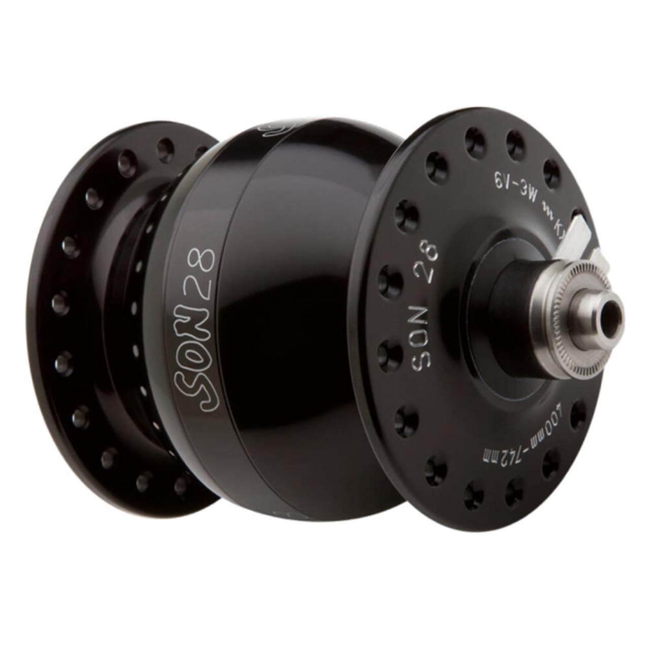 Son 28 Nabendynamo Felgenbremse 5x100 schwarz