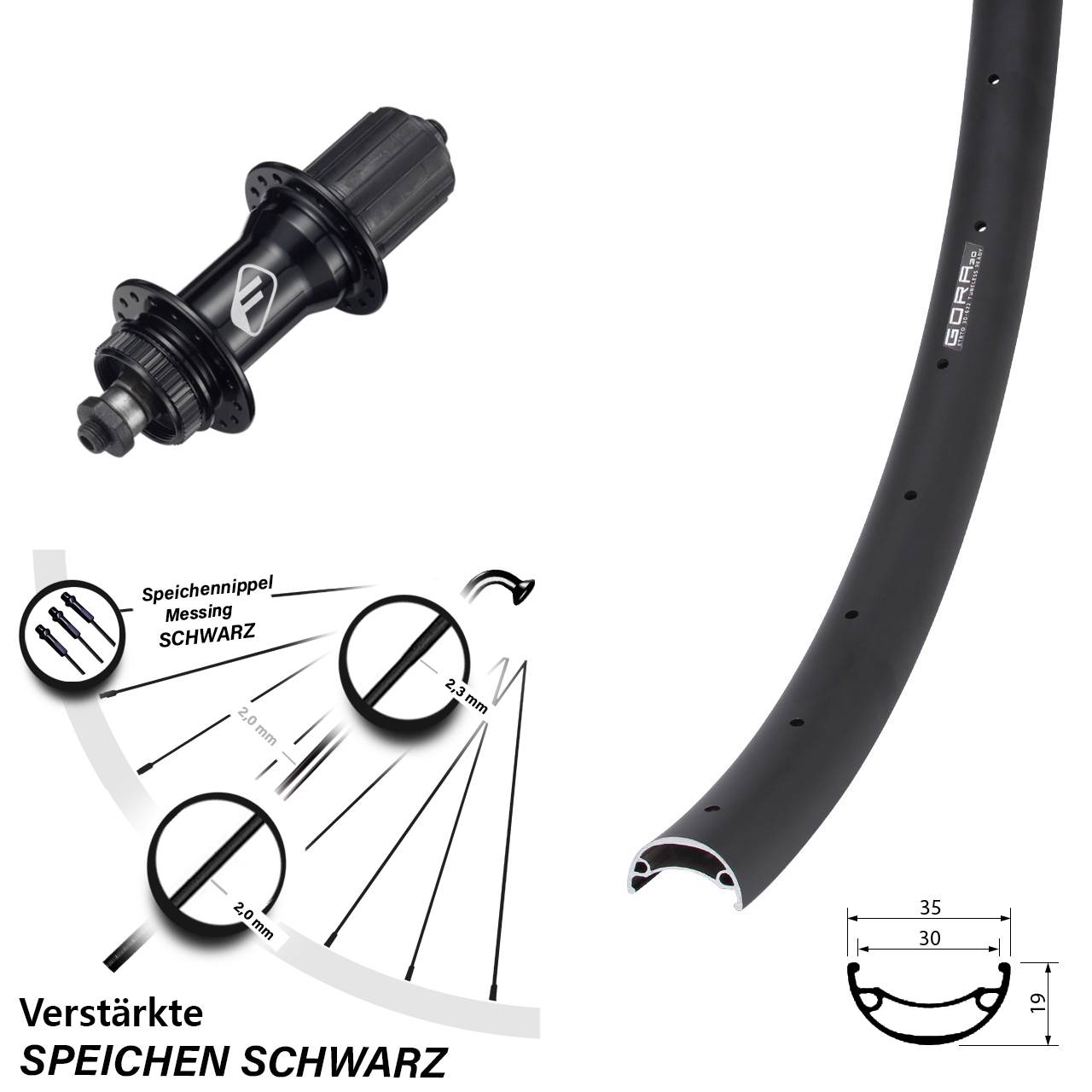 Gora 30 Formula CL52 26 Zoll Disc Hinterrad QR 8-11 fach