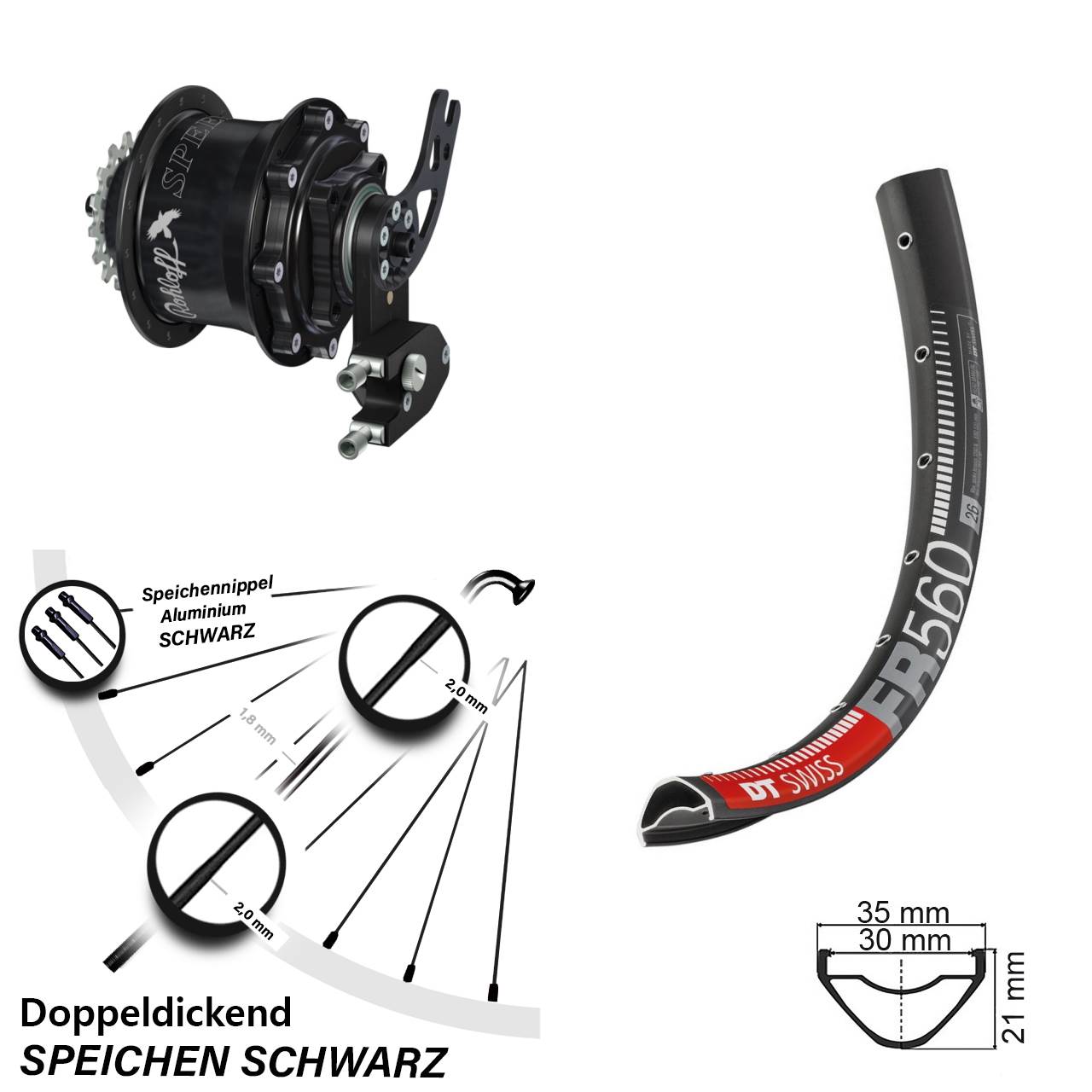 26 Zoll DT Swiss FR 560 Rohloff Speedhub CC DB PM
