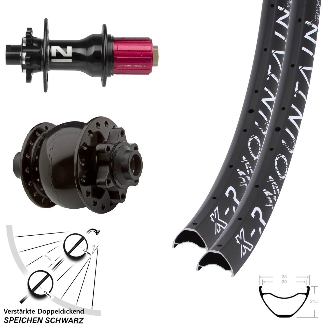 KX-R Mountain Novatec D792 SON 28 29 Zoll Laufradsatz 6-Loch 15x100 12x142 8-12 fach