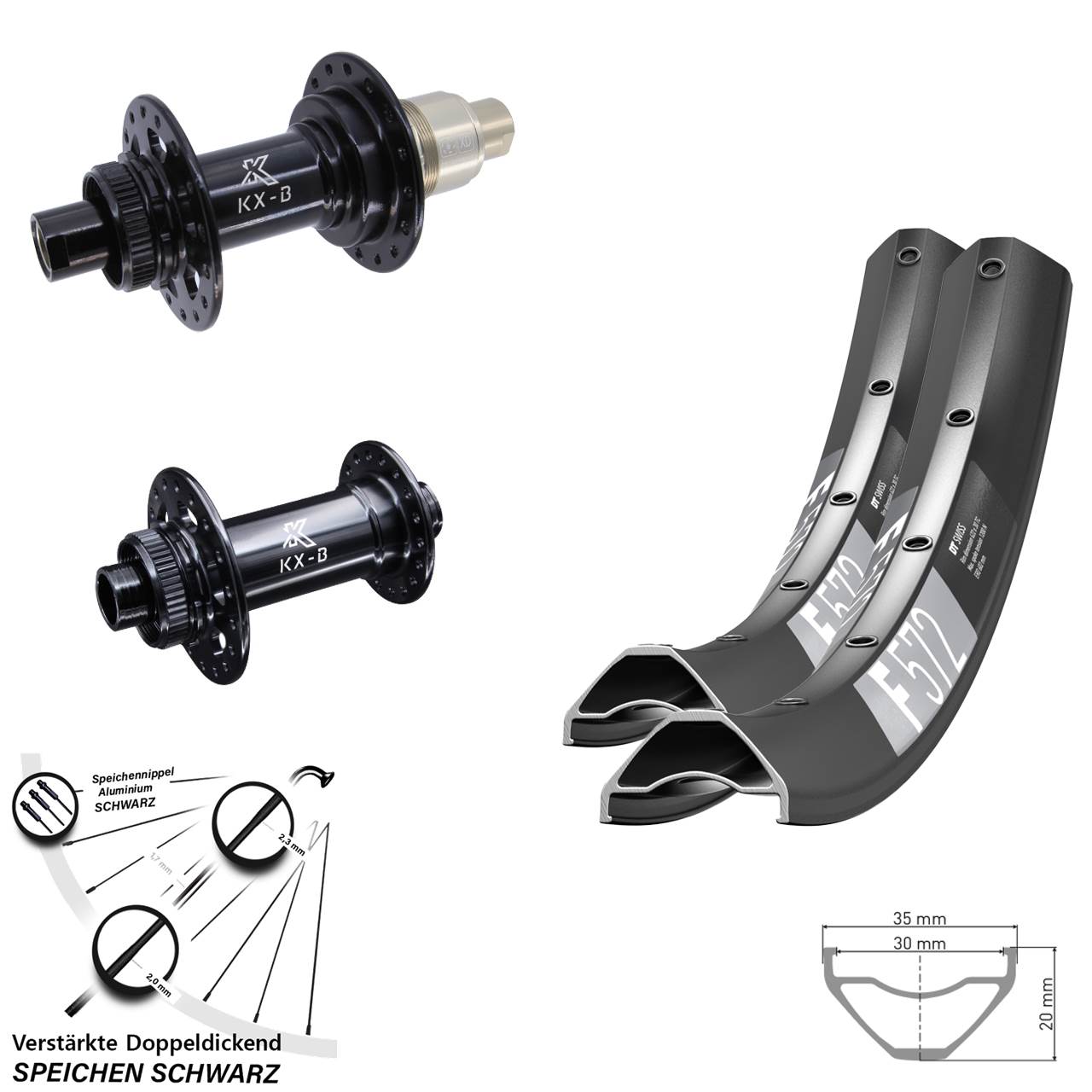 Centerlock Laufradsatz 29 Zoll DT Swiss F 572 KX-B XD 15x110 12x148