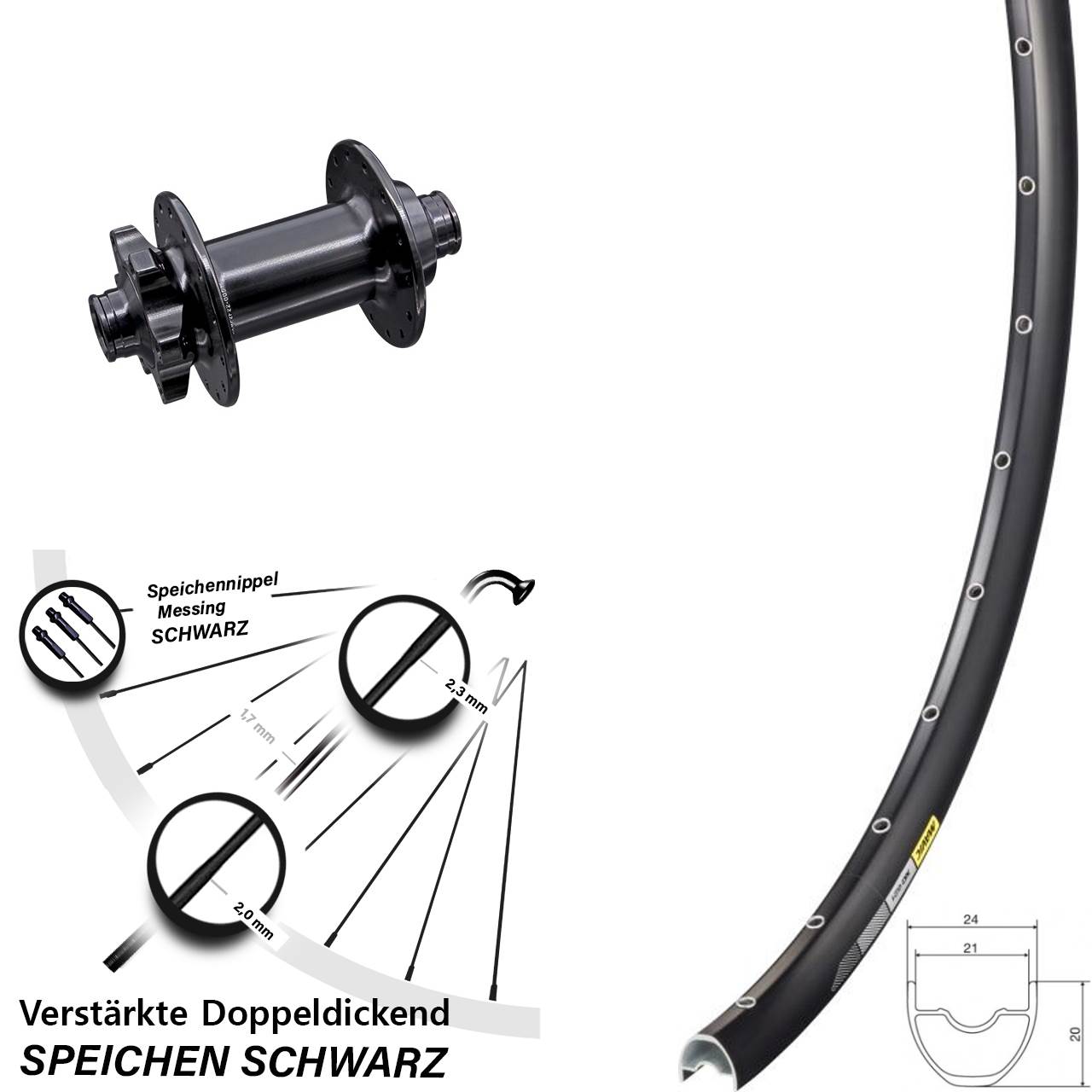 Disc Vorderrad 29 Zoll Mavic XC621 Aivee 15x110 Boost