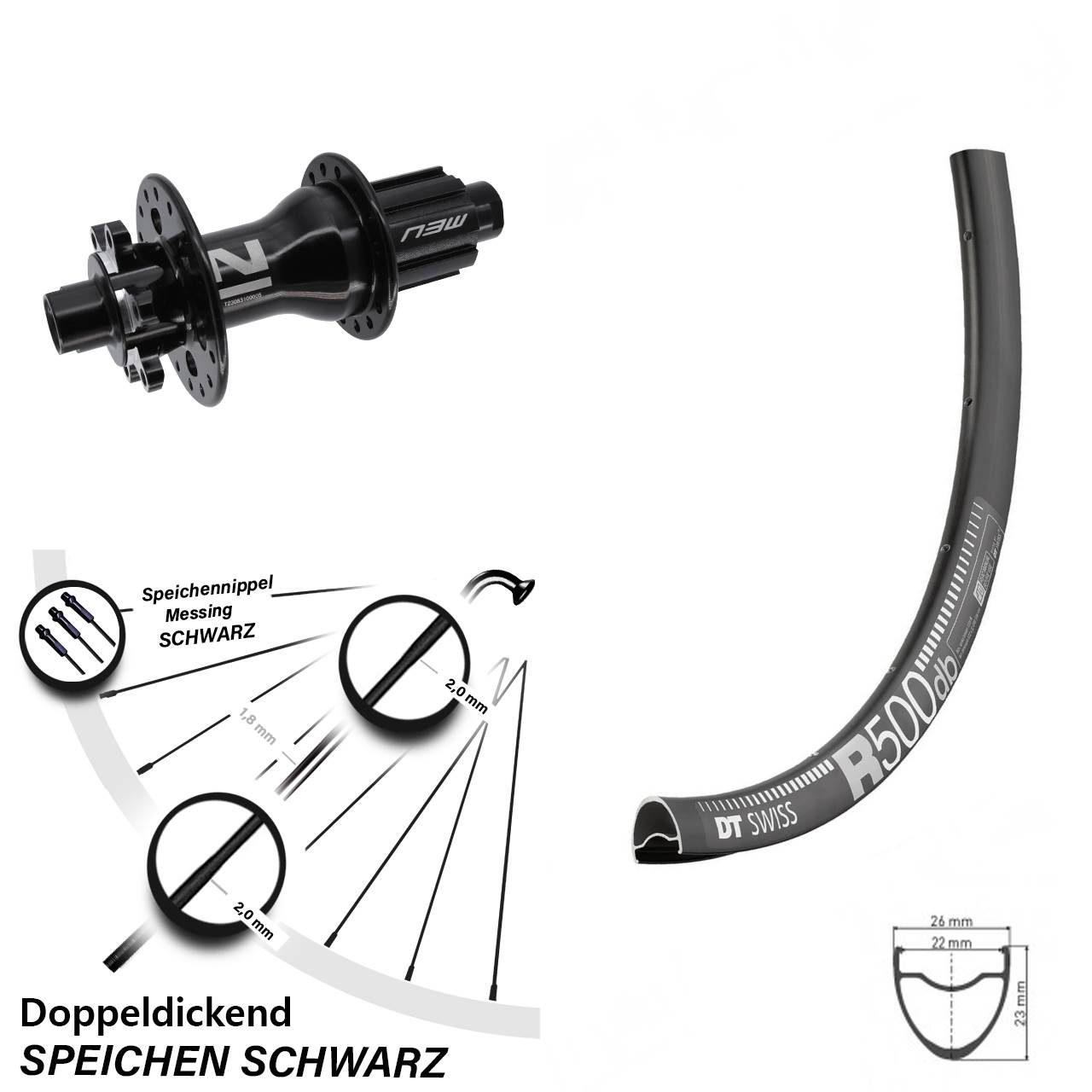 Disc Hinterrad 29 Zoll DT Swiss R500 Novatec D792 Campa N3W 12x142