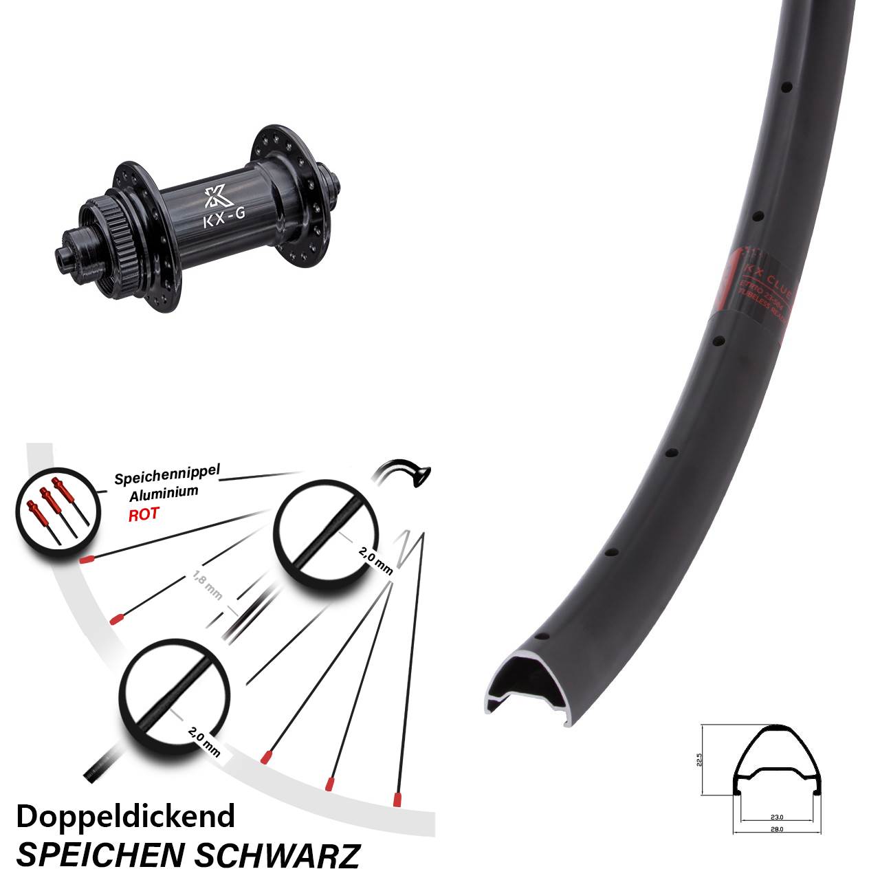 Disc Laufrad QR 28-29 Zoll KX-G Clue