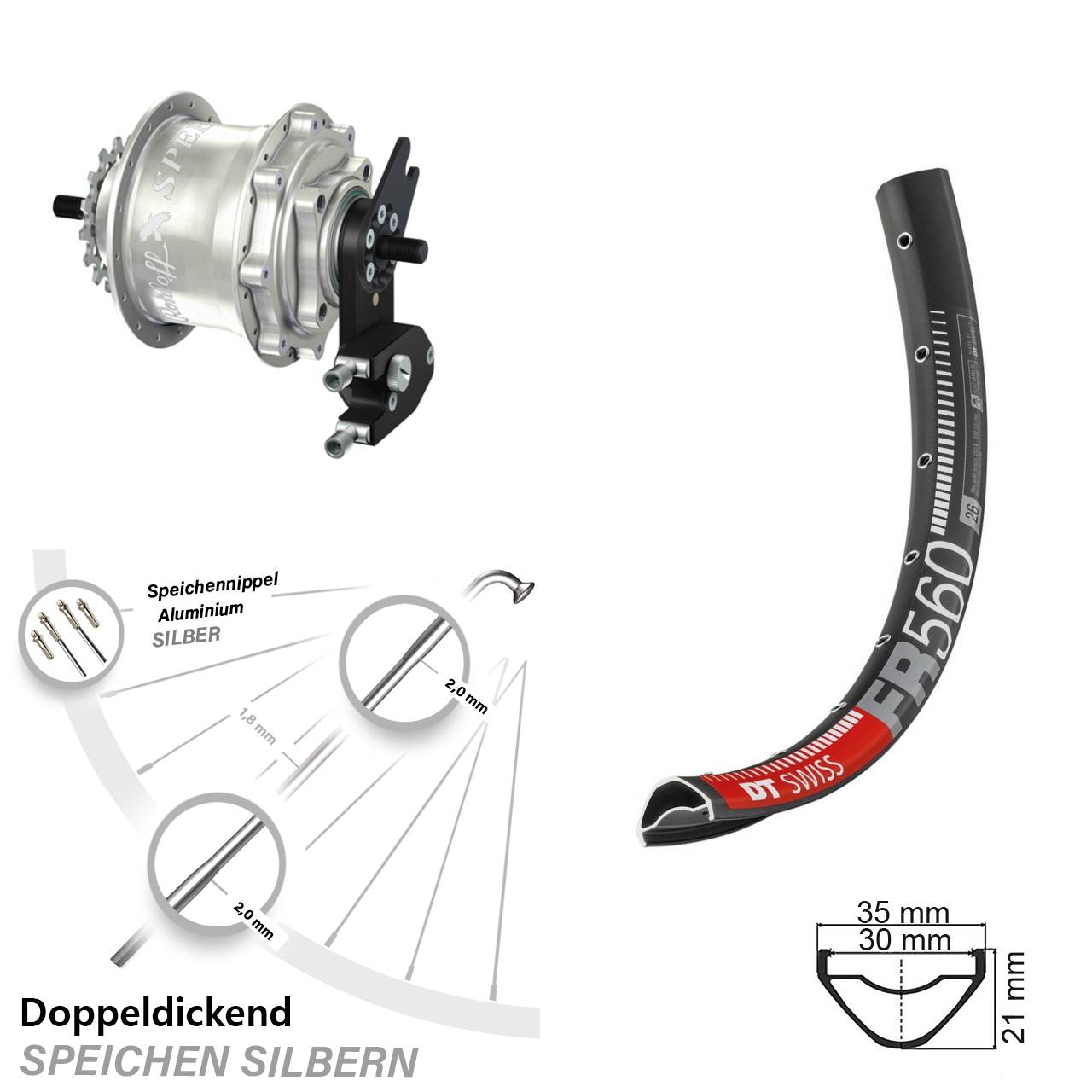 26 Zoll DT Swiss FR560 Rohloff Speedhub TS DB OEM2