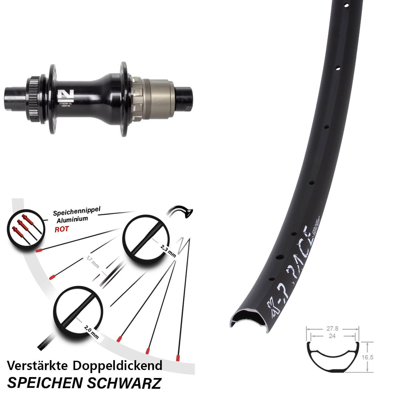 Disc Hinterrad 28-29 Zoll KX-R Race Novatec D792SB SRAM XDR 12x142