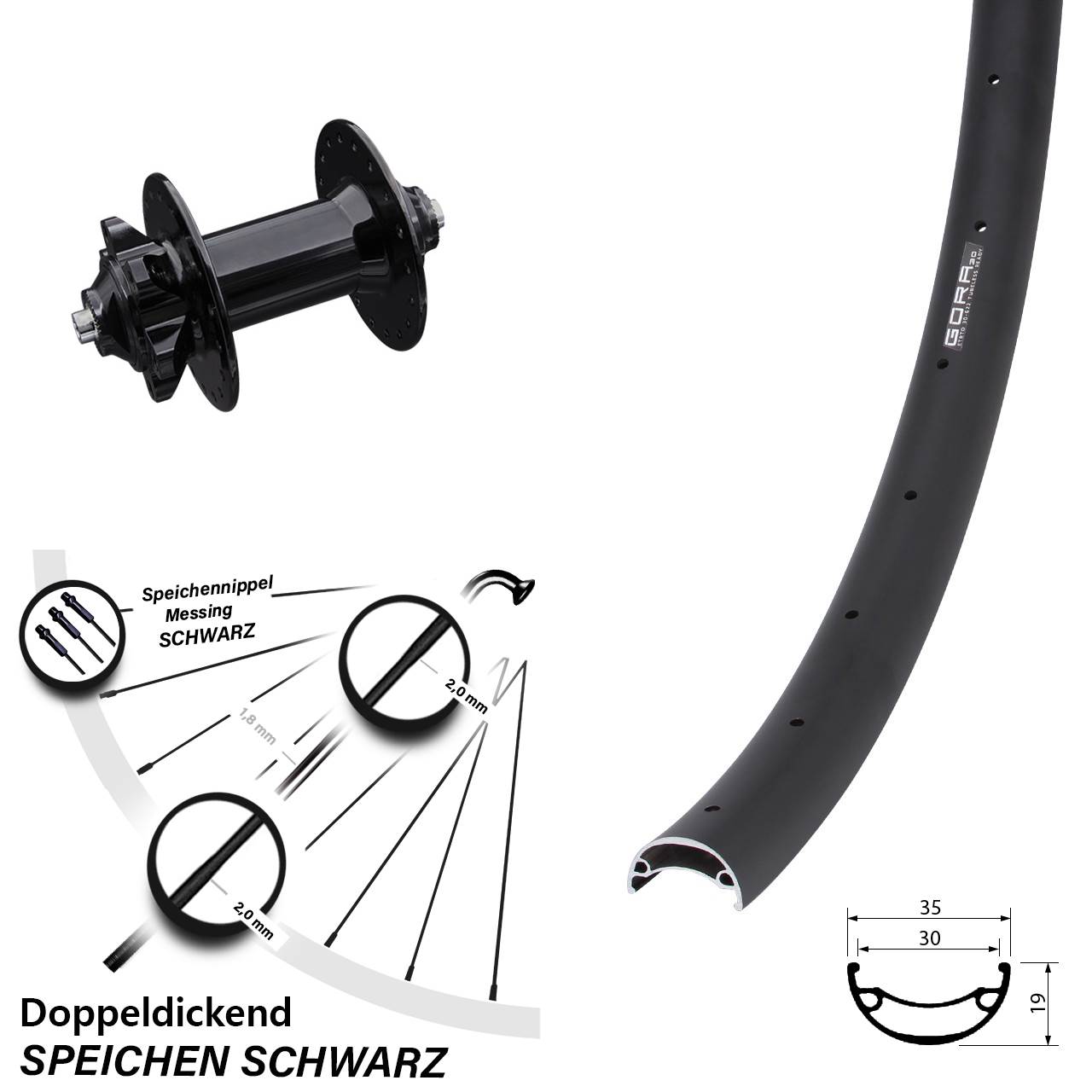 Gora 30 Formula DC91 29 Zoll Vorderrad 6-Loch QR