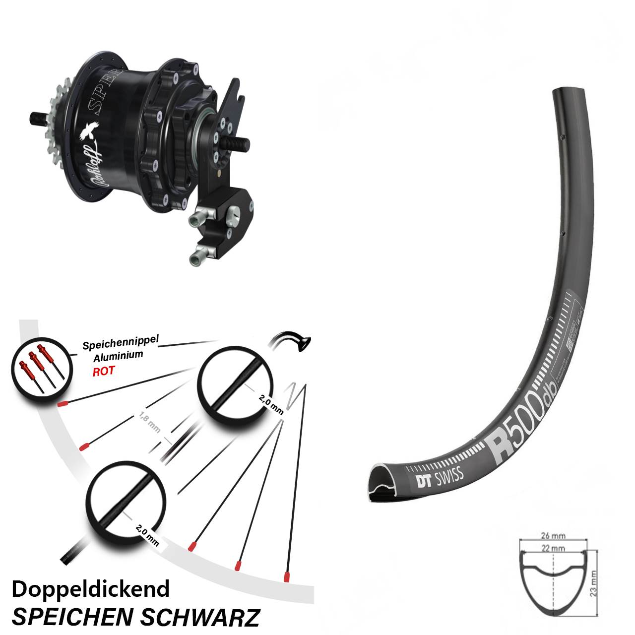 29 Zoll DT Swiss R500 Rohloff Speedhub TS DB OEM2