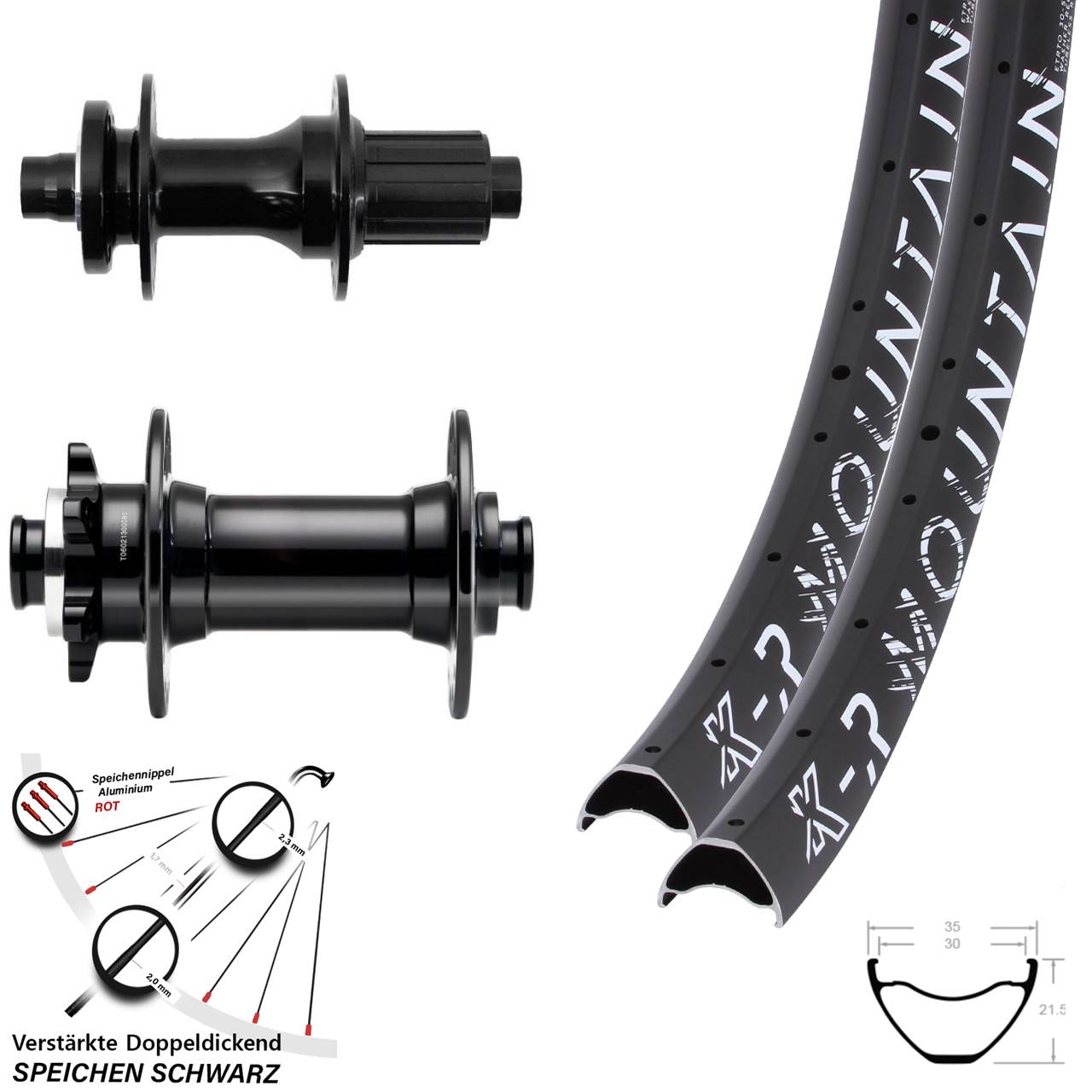 6-Loch Laufradsatz 15x110 12x148 29 Zoll KX-R Mountain Fastace Novatec D341 8-12 fach HG