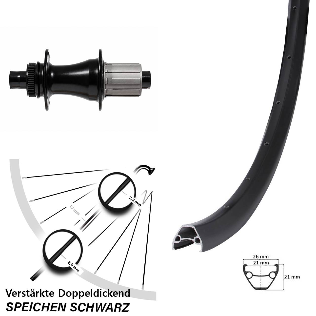 Disc Hinterrad 27,5 Zoll Giant Formula CL-142S 8-11 fach 12x142