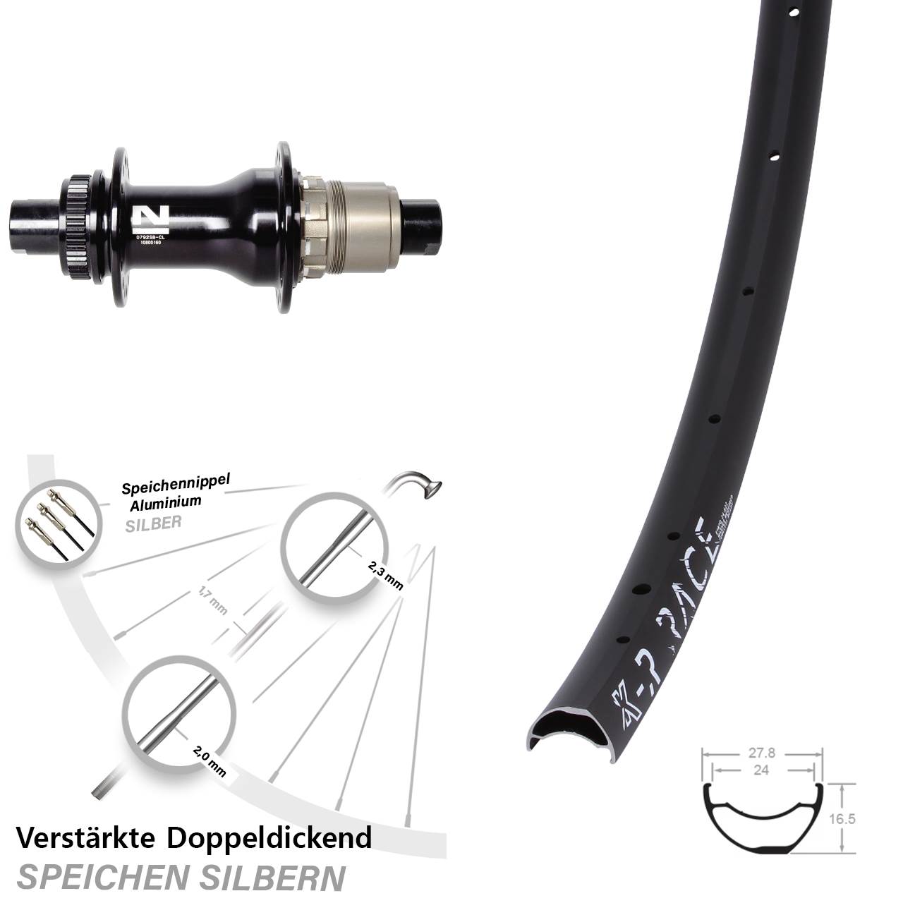 Disc Hinterrad 28-29 Zoll KX-R Race Novatec D792SB SRAM XDR 12x142