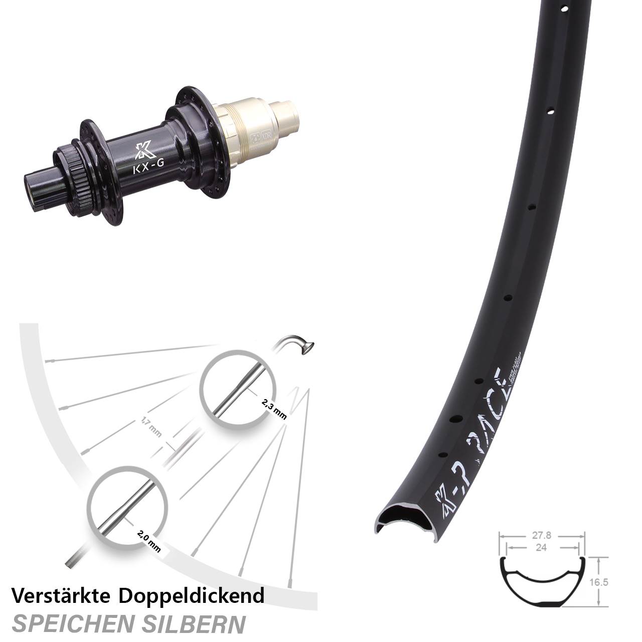 KX-R Race MTB Centerlock Hinterrad 12x142 XDR 11-12 fach