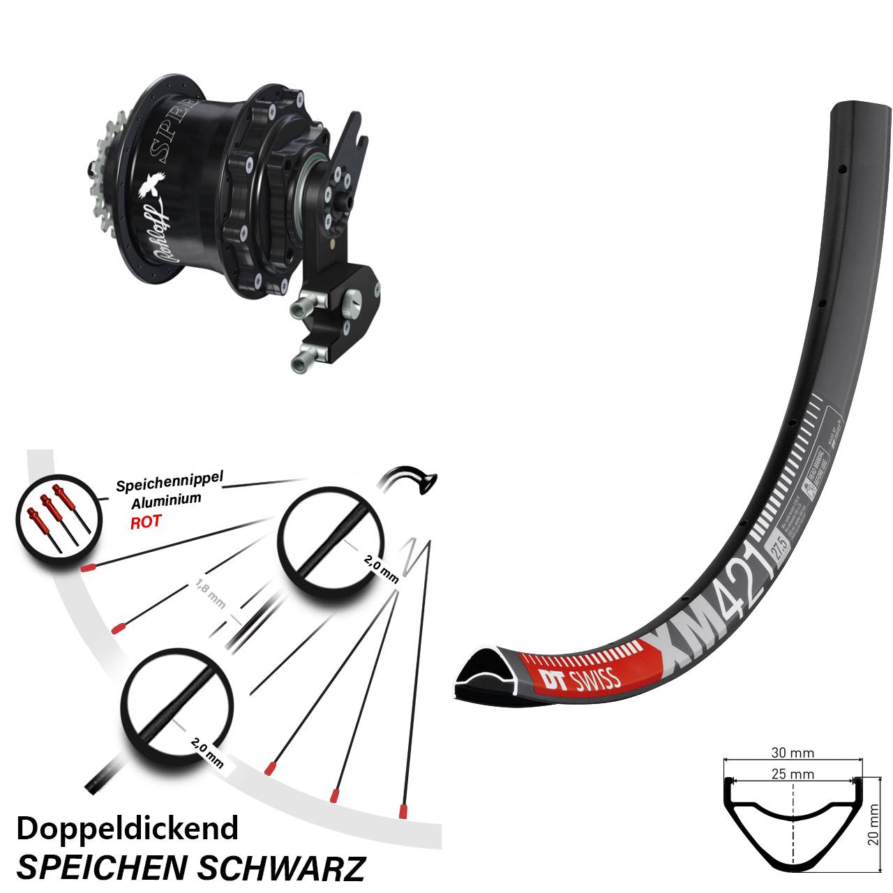 DT Swiss XM 421 Disc-Hinterrad 29 Zoll mit Rohloff Speedhub CC OEM2