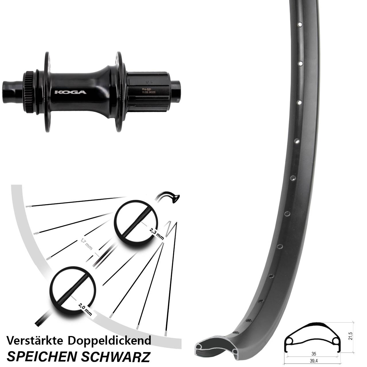 Ambrosio E35 Formula ECT-148S 27,5 Zoll Centerlock Hinterrad 12x148 8-11 fach