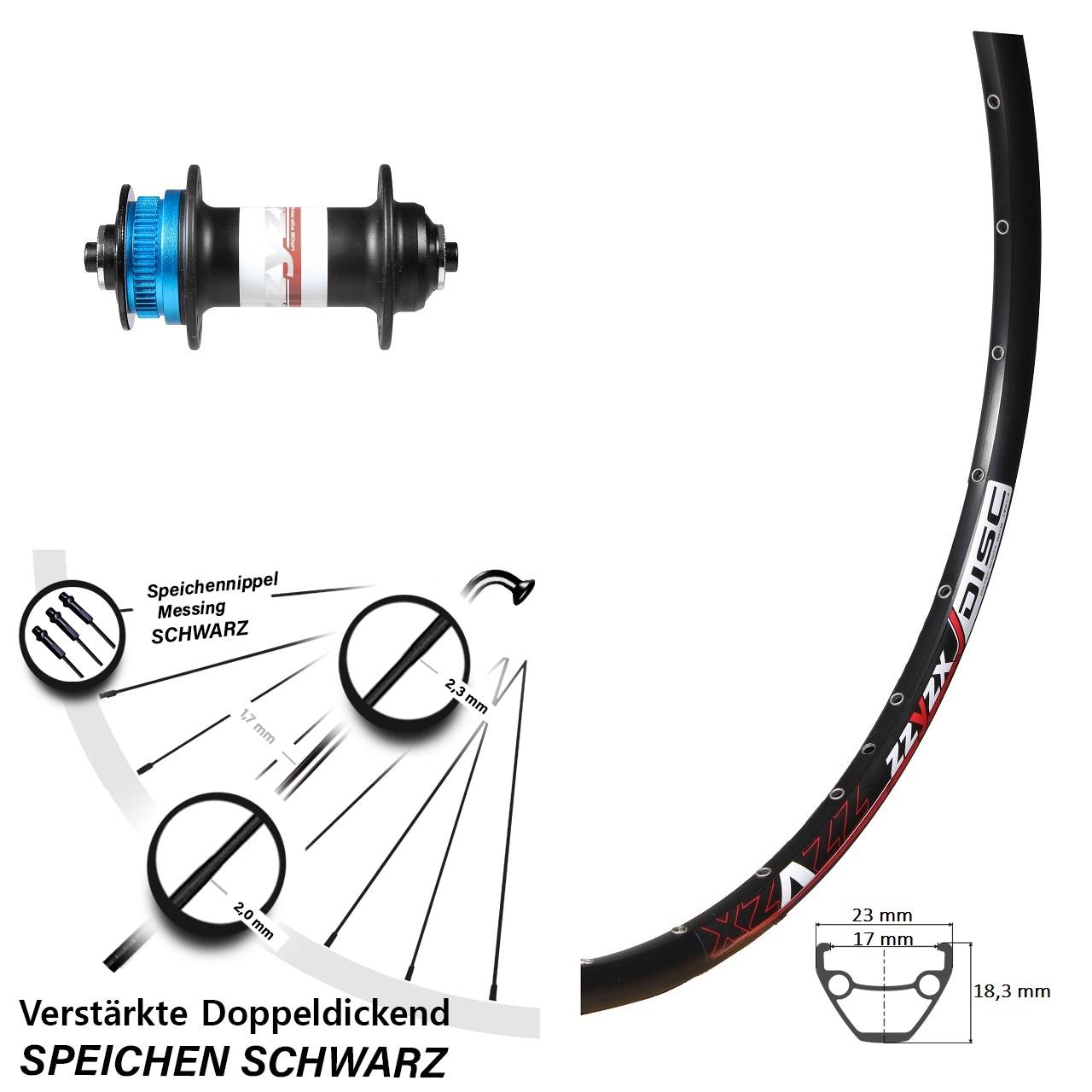 Disc Laufrad 26 Zoll Mach1 Formula CL-91 QR