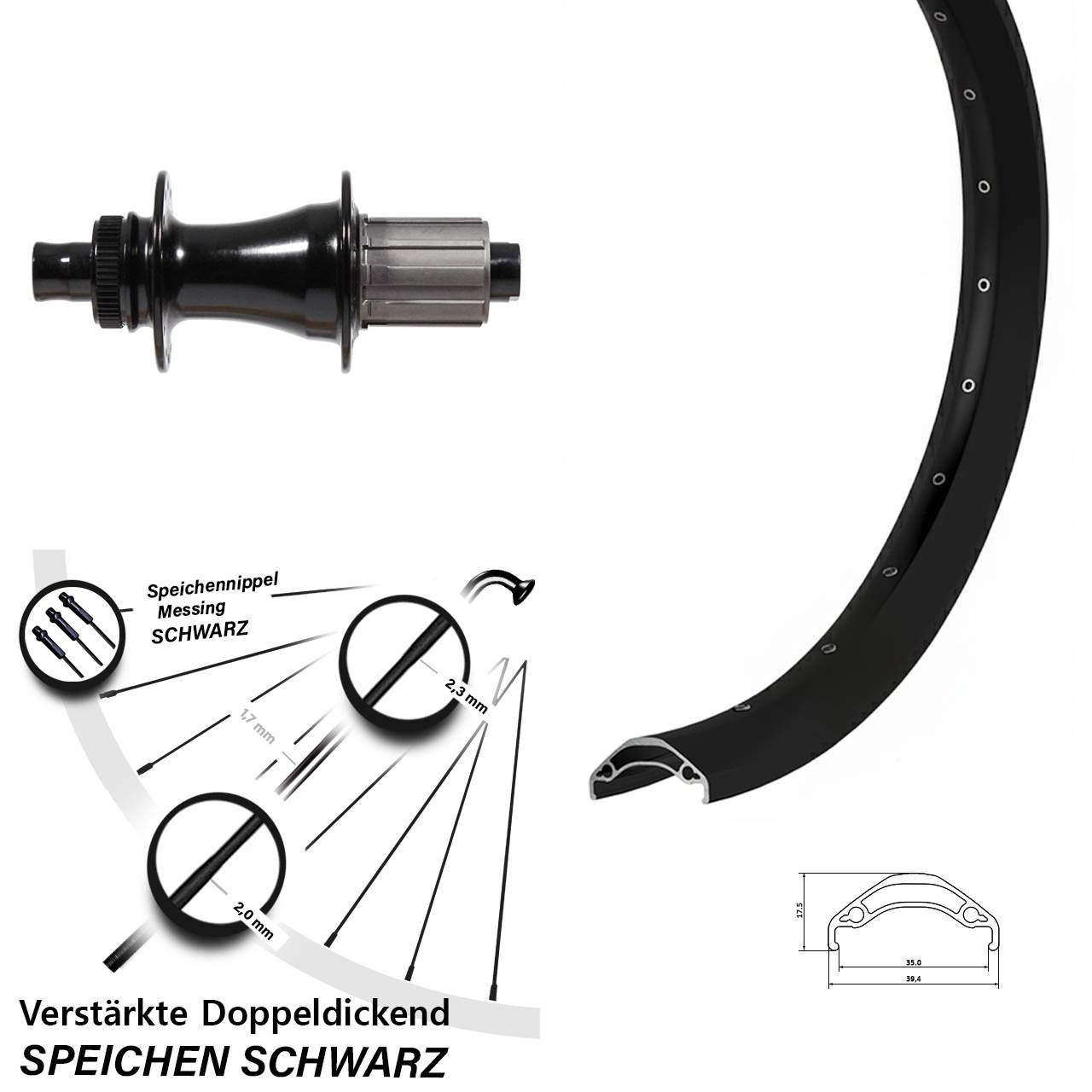 Ryde Disc 35 Formula CL-148S 29 Zoll Hinterrad 12x148 8-11 fach HG
