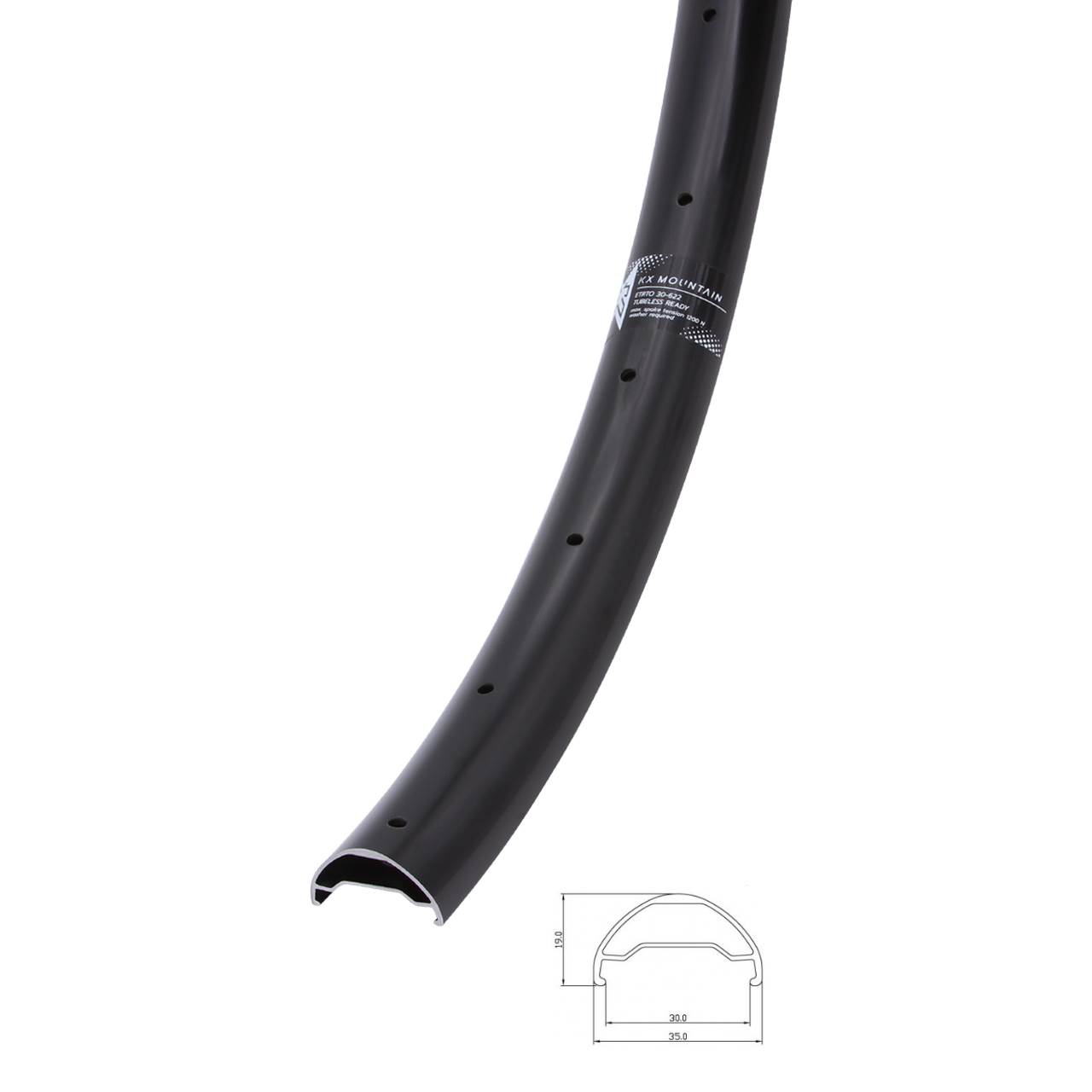 KX Mountain Felge Disc MTB 29 Zoll schwarz