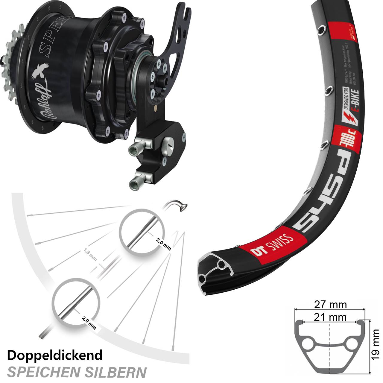 28 Zoll Rohloff Speedhub 500/14 PM Hinterrad DT Swiss 545
