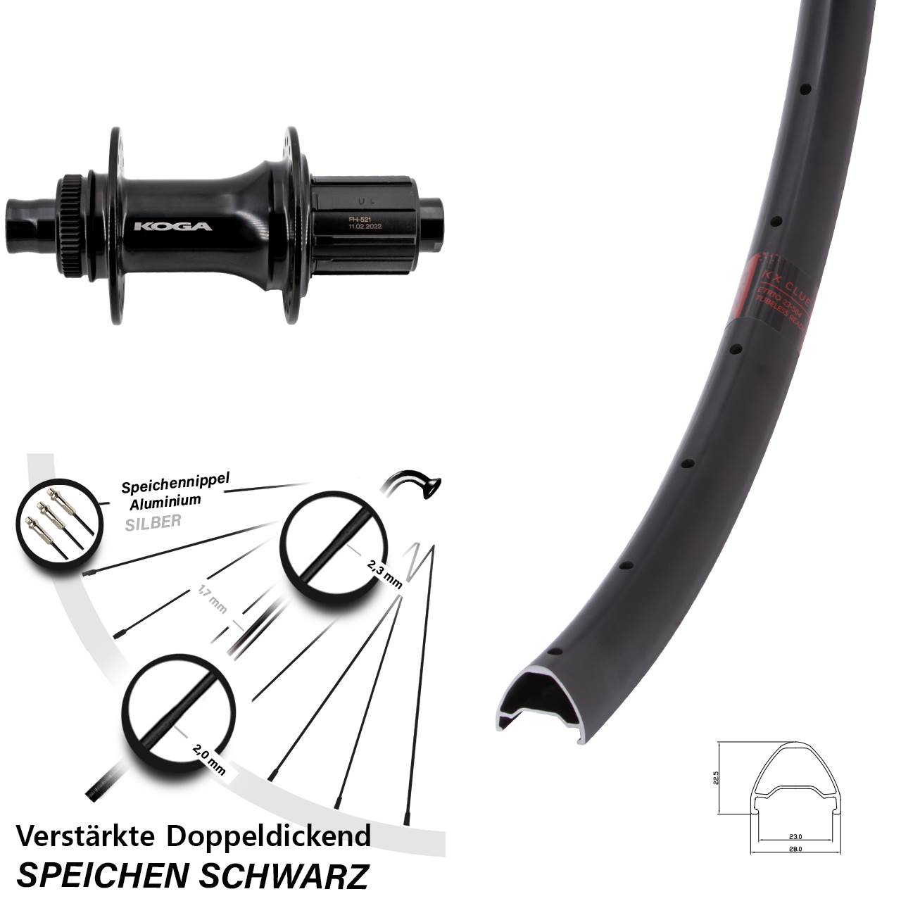 28-29 Zoll KX Clue Formula ECT-148S Disc Hinterrad 12x148 8-11 fach HG