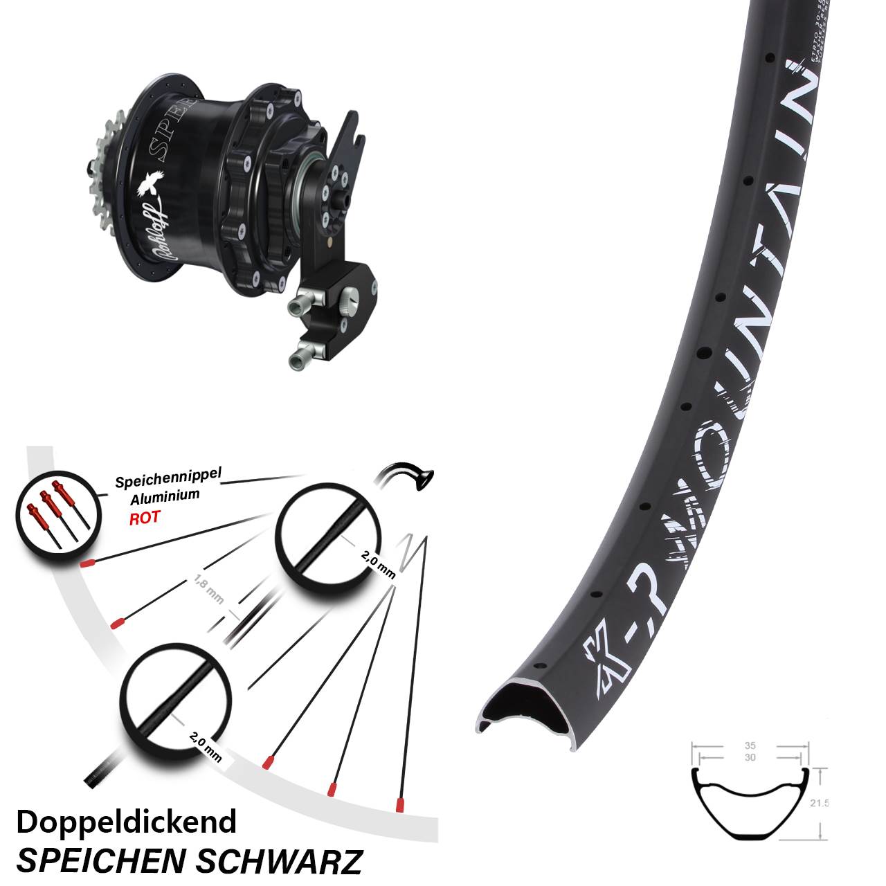 29 Zoll Laufrad KX-R Mountain Rohloff Speedhub 500/14 CC OEM2