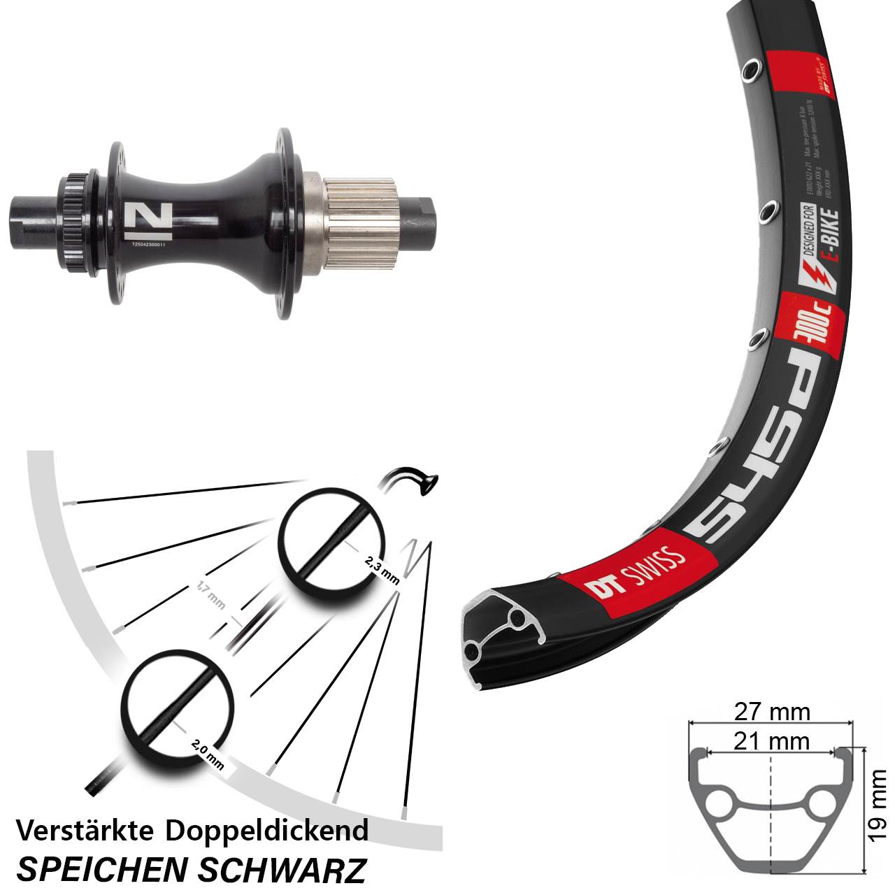 DT Swiss 545 Novatec D462SB 26 Zoll Disc Laufrad 12x148 Shimano Micro Spline
