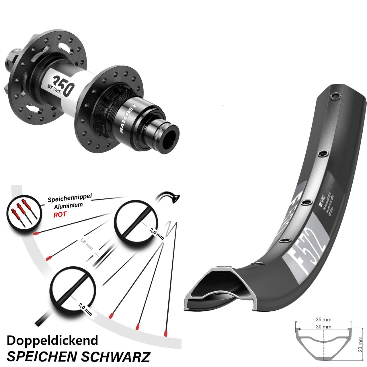 Disc Hinterrad 27,5 Zoll DT Swiss F 572-350 XD 12x142