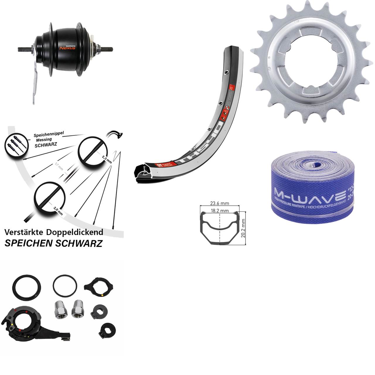 Hinterrad 28 Zoll Shimano Nexus 8 Gang DT Swiss TK 540 Rücktrittbremse