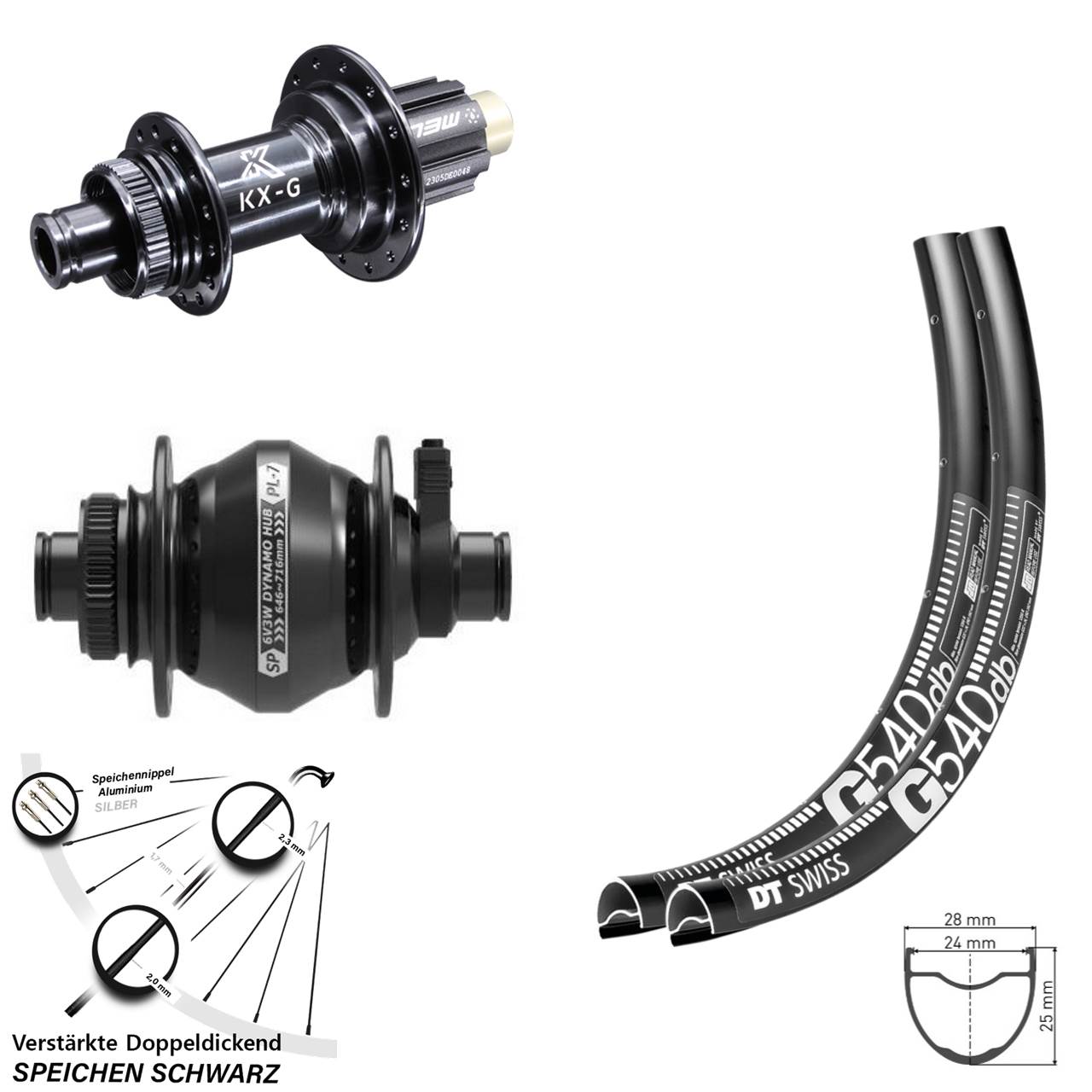 29 Zoll DT Swiss G 540 KX-G Shutter PL-7 Laufradsatz 12x100/142 Campagnolo N3W