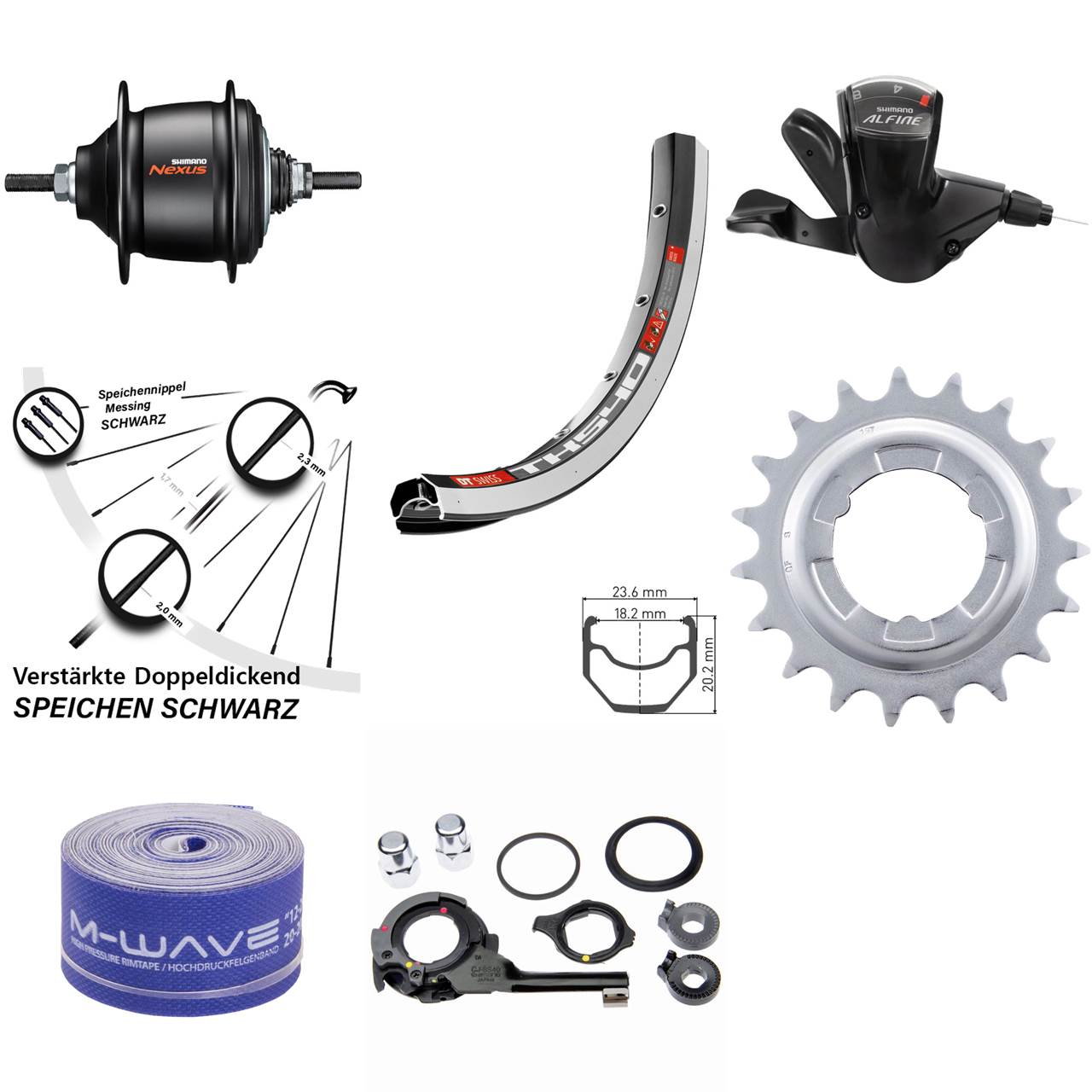 Hinterrad 28 Zoll Shimano Nexus 8 Gang DT Swiss TK 540 Freilauf
