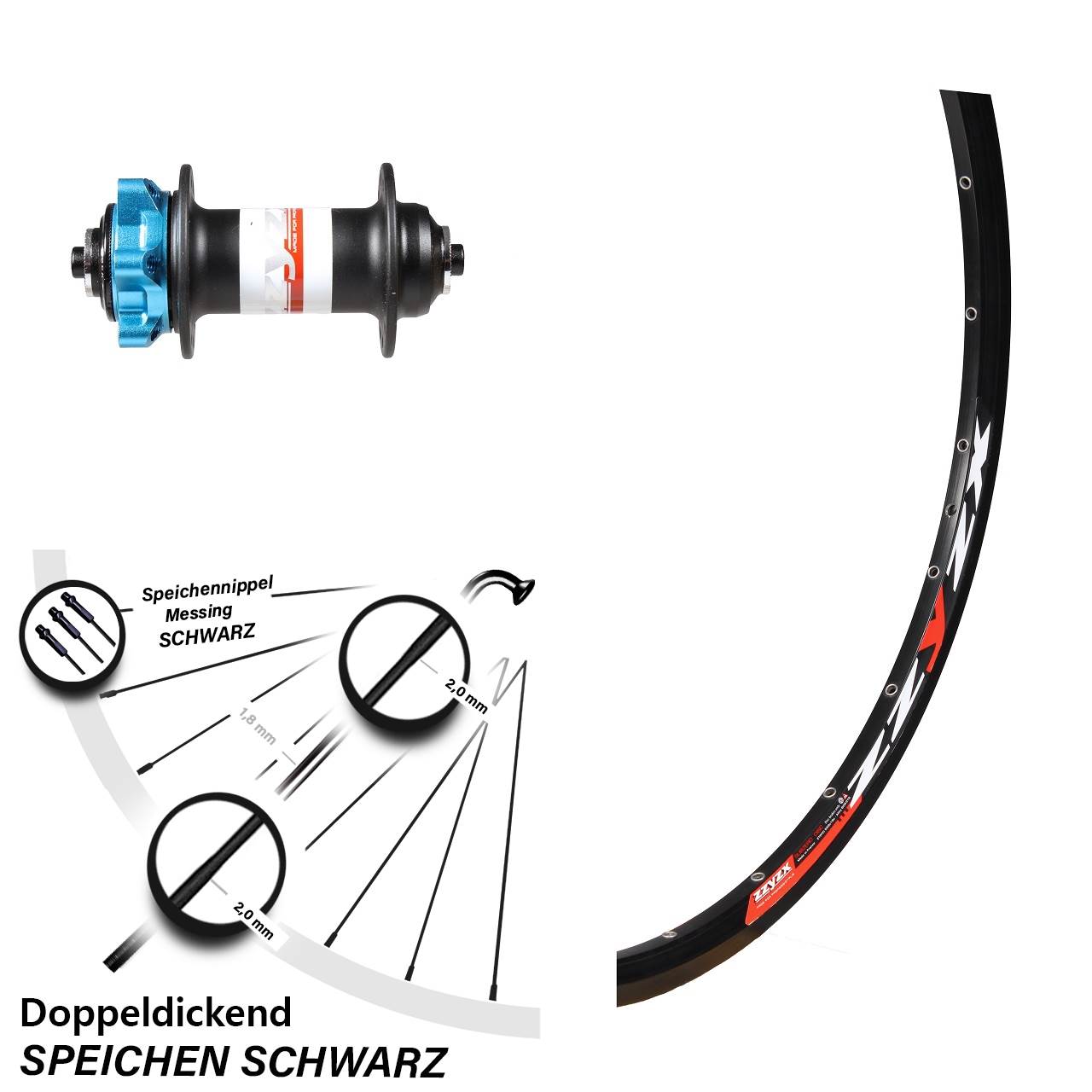 Mach1 Formula ZZYZX CL-91 26 Zoll Disc Laufrad für Schnellspanner