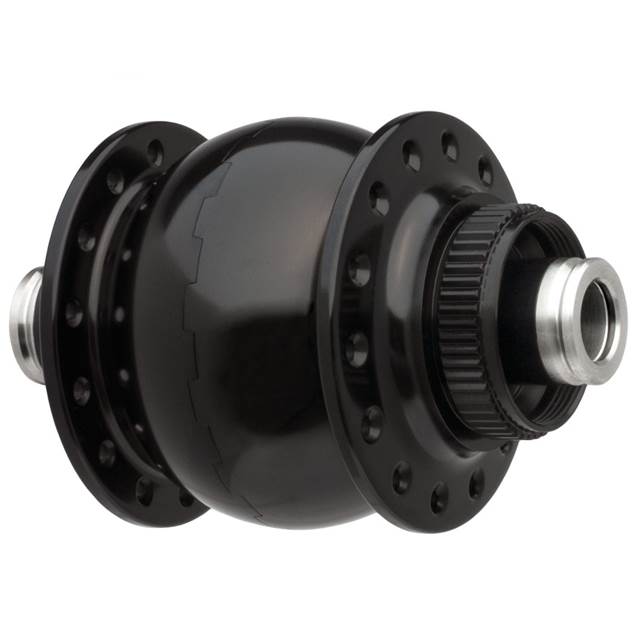 Son 28-12 Nabendynamo Disc Centerlock Steckachse schwarz eloxiert