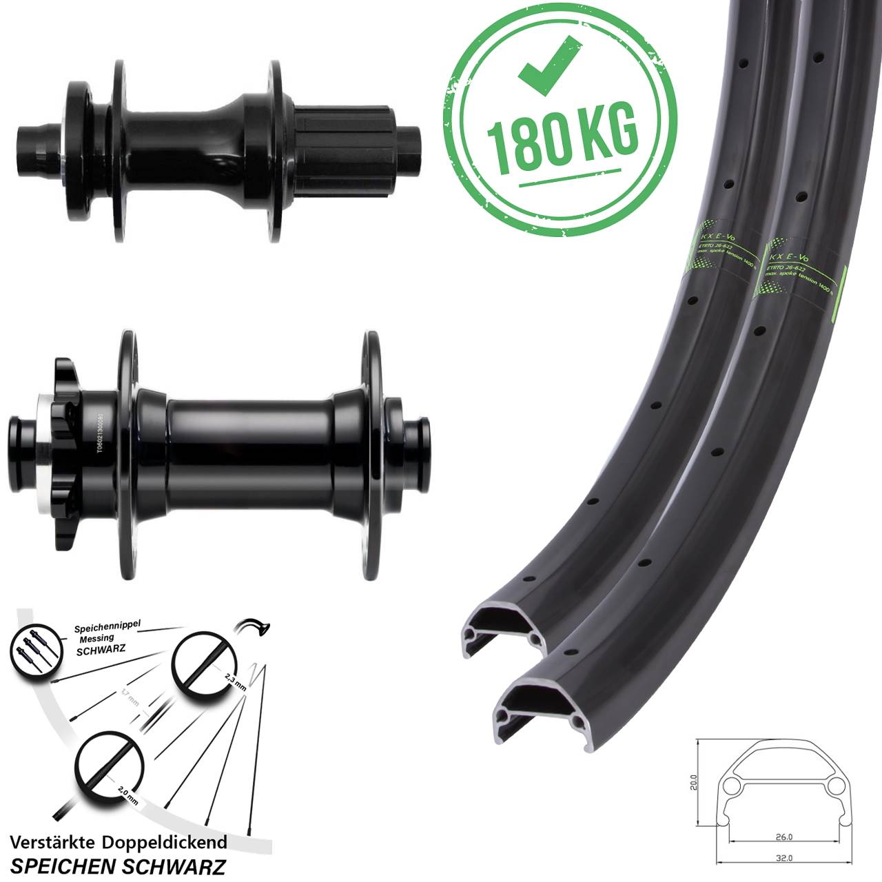 650B KX Evo Fastace Novatec D341 6-Loch Laufradsatz 15x110 12x148 8-12 fach