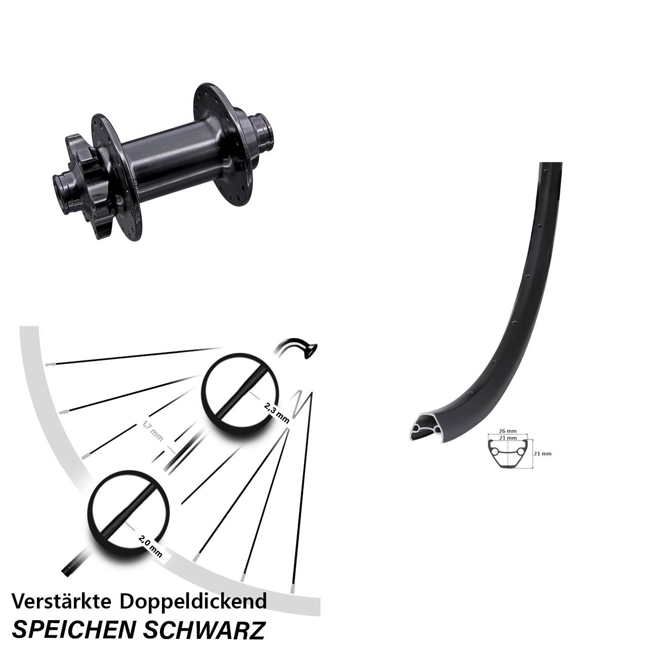 Disc Vorderrad 29 Zoll Giant Aivee 15x110 Boost
