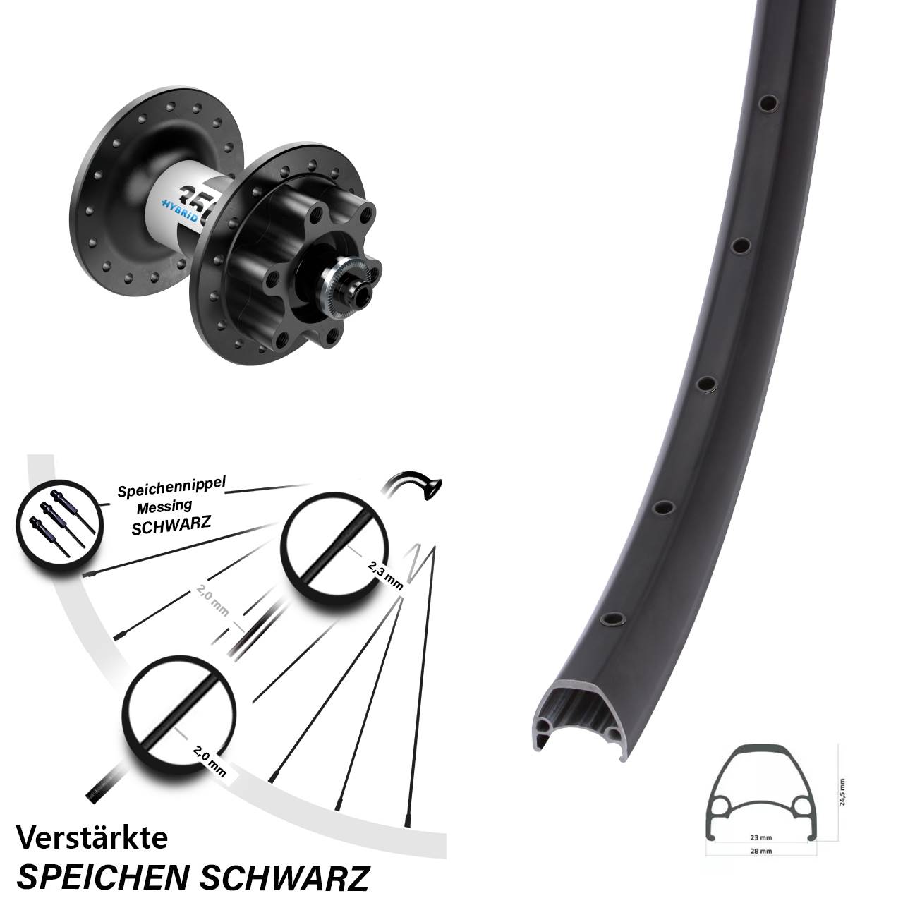 Disc Laufrad QR 28-29 Zoll Ambrosio Sport DT Swiss 350 Hybrid