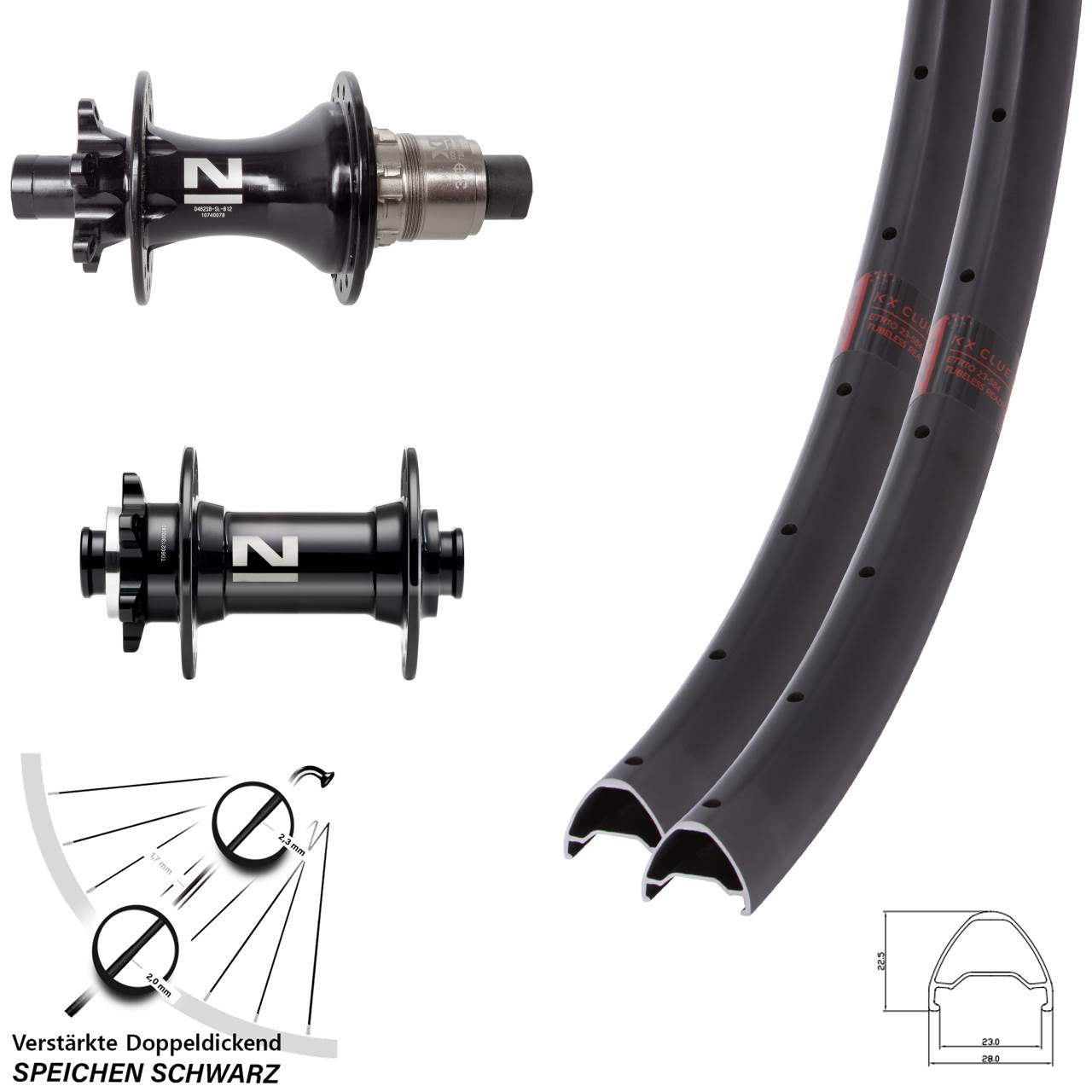 650B KX Clue Novatec D041SB D462 Disc Laufradsatz 15x110 12x148 XD