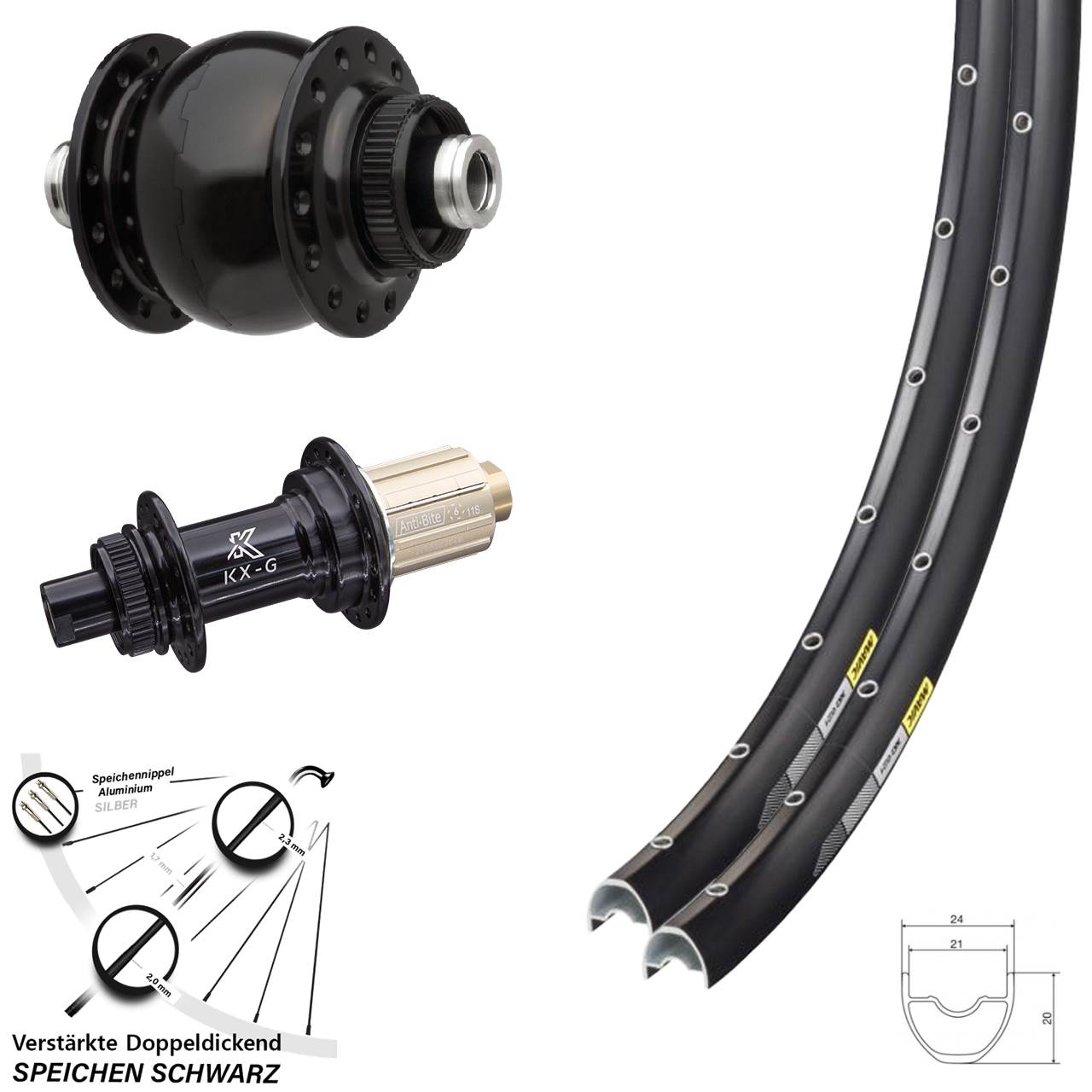 Laufradsatz Centerlock 12x100/142 29 Zoll Mavic XC 621 KX-G SONdelux 8-12 fach HG