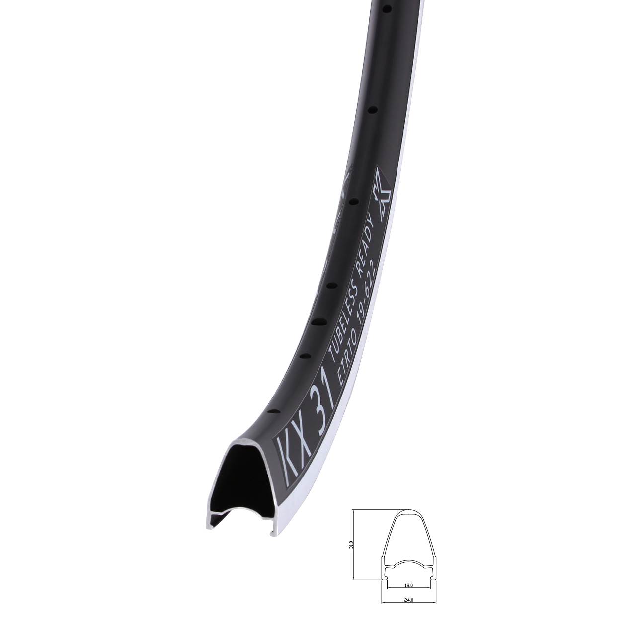 Felge KX31 Felgenbremse 28 Zoll schwarz