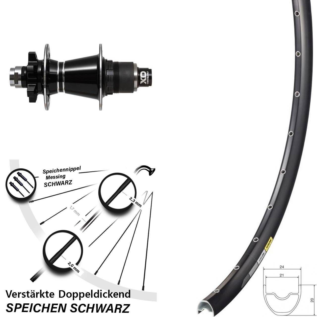 Disc Hinterrad 12x142 29 Zoll Mavic XC621 Formula GDC XD 11-12 fach