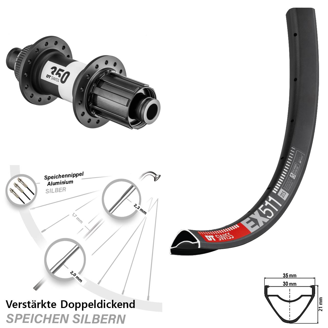 Boost Laufrad 12x148 29 Zoll DT Swiss EX511-350 8-11 fach