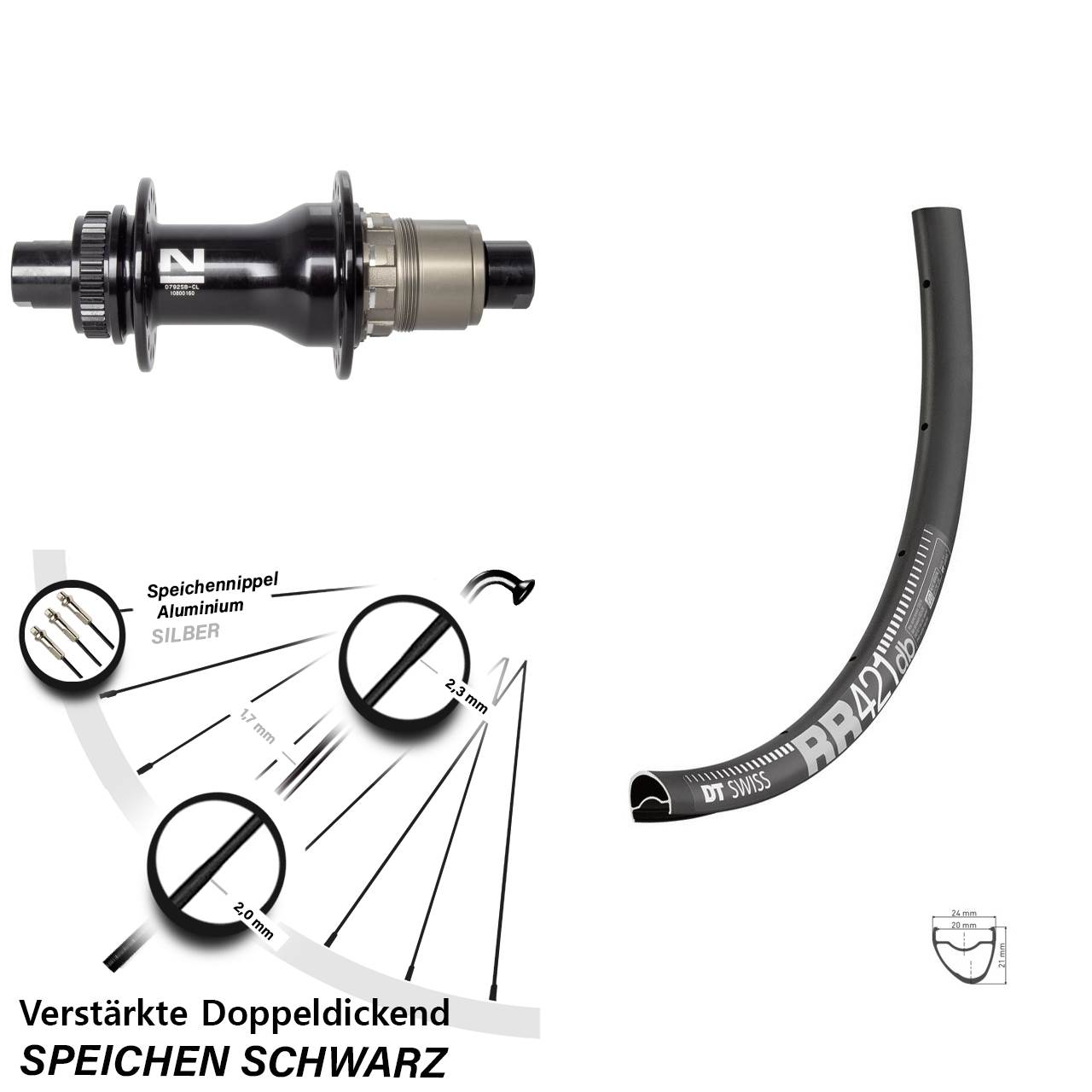 DT Swiss RR421 Novatec D792SB 28 Zoll Disc Laufrad 12x142 XDR 11-12 fach